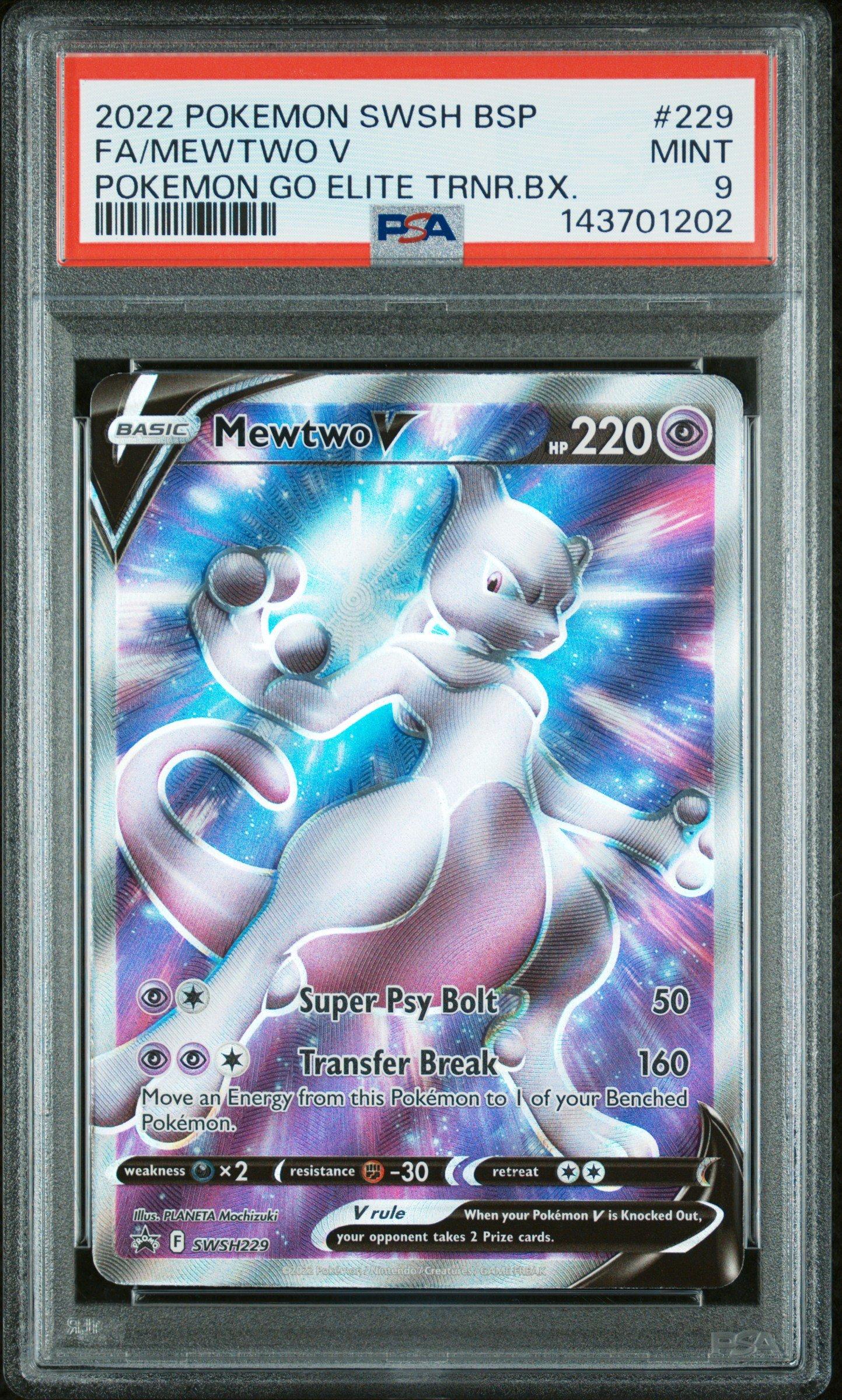 2022 Pokemon Swsh Black Star Promo 229 Full Art/mewtwo V Pokemon
