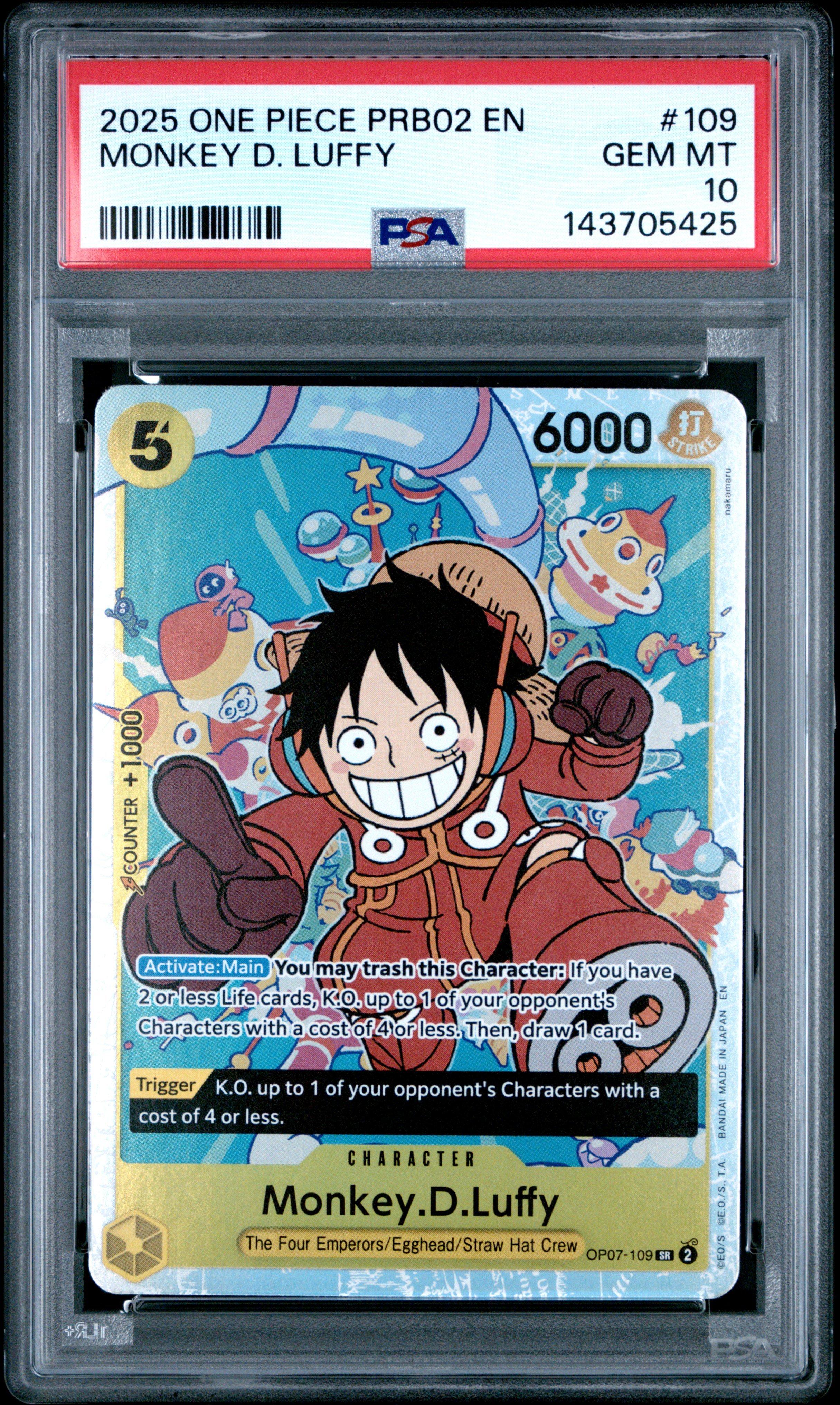2025 One Piece Prb02-premium Booster -one Piece Card The Best- Vol