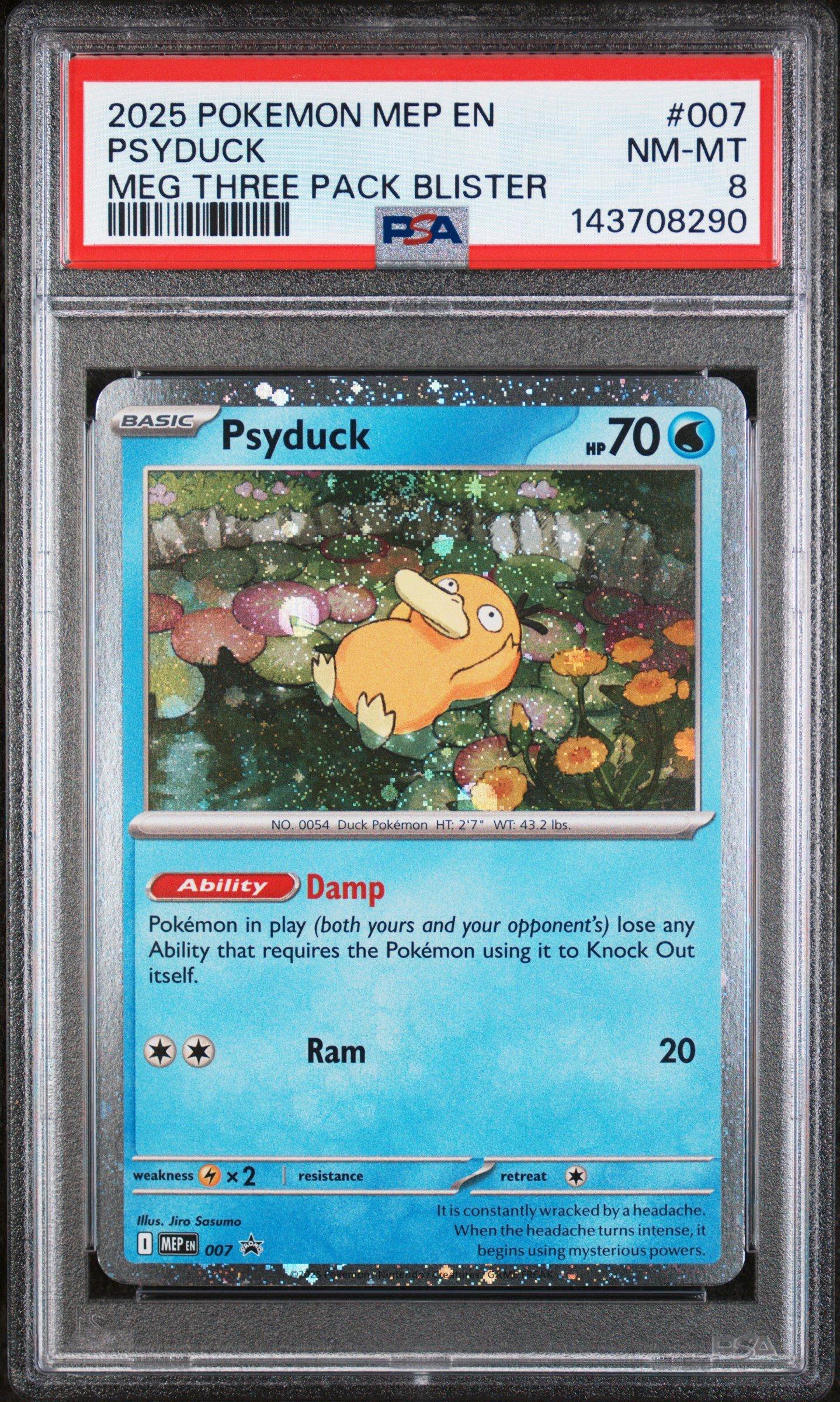 ヒメグマ カードe PSA 2025 Pokemon Mep En-me Black Star Promo 007 Psyduck Mega Evolution