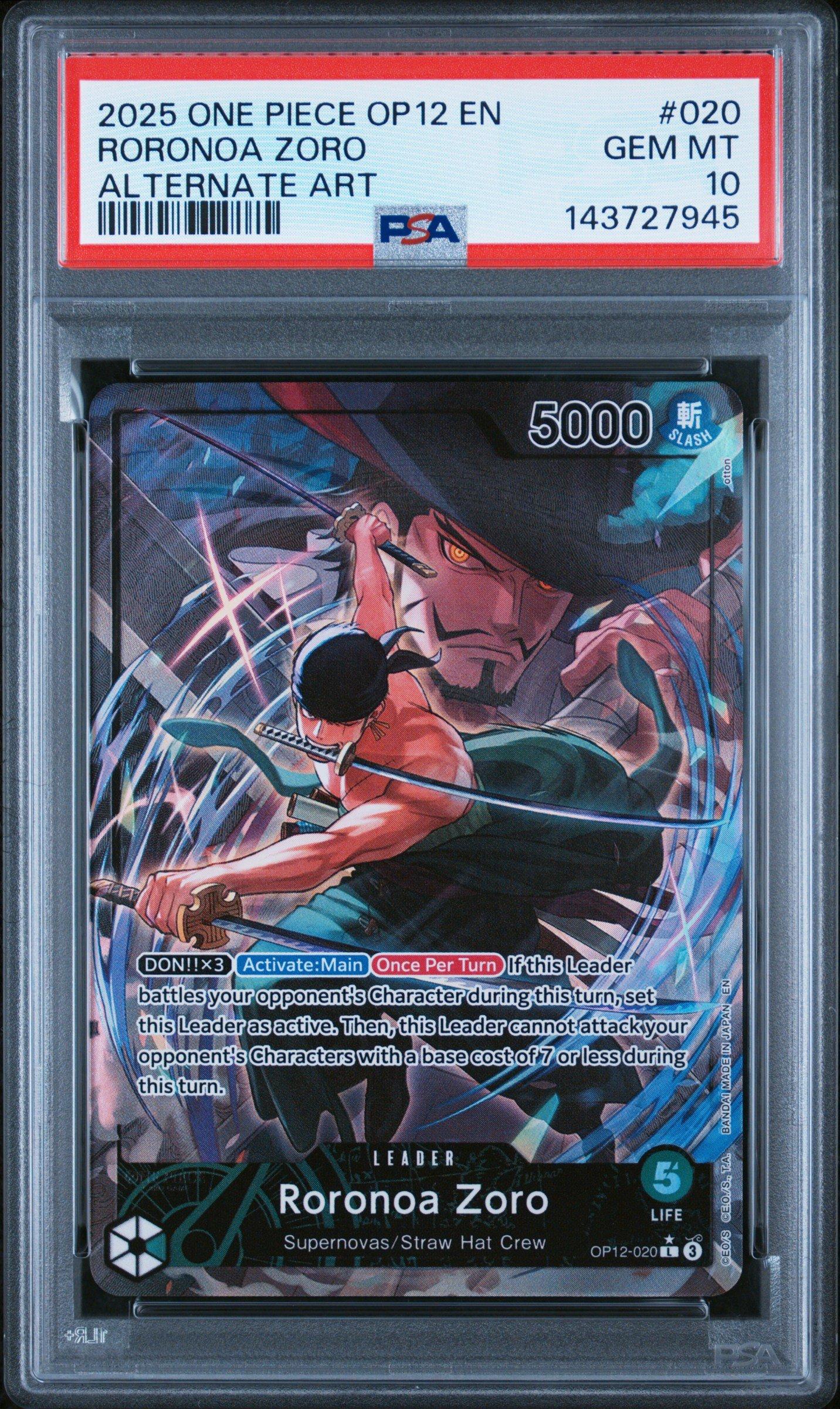 2025 One Piece Op12-legacy Of The Master 020 Roronoa Zoro