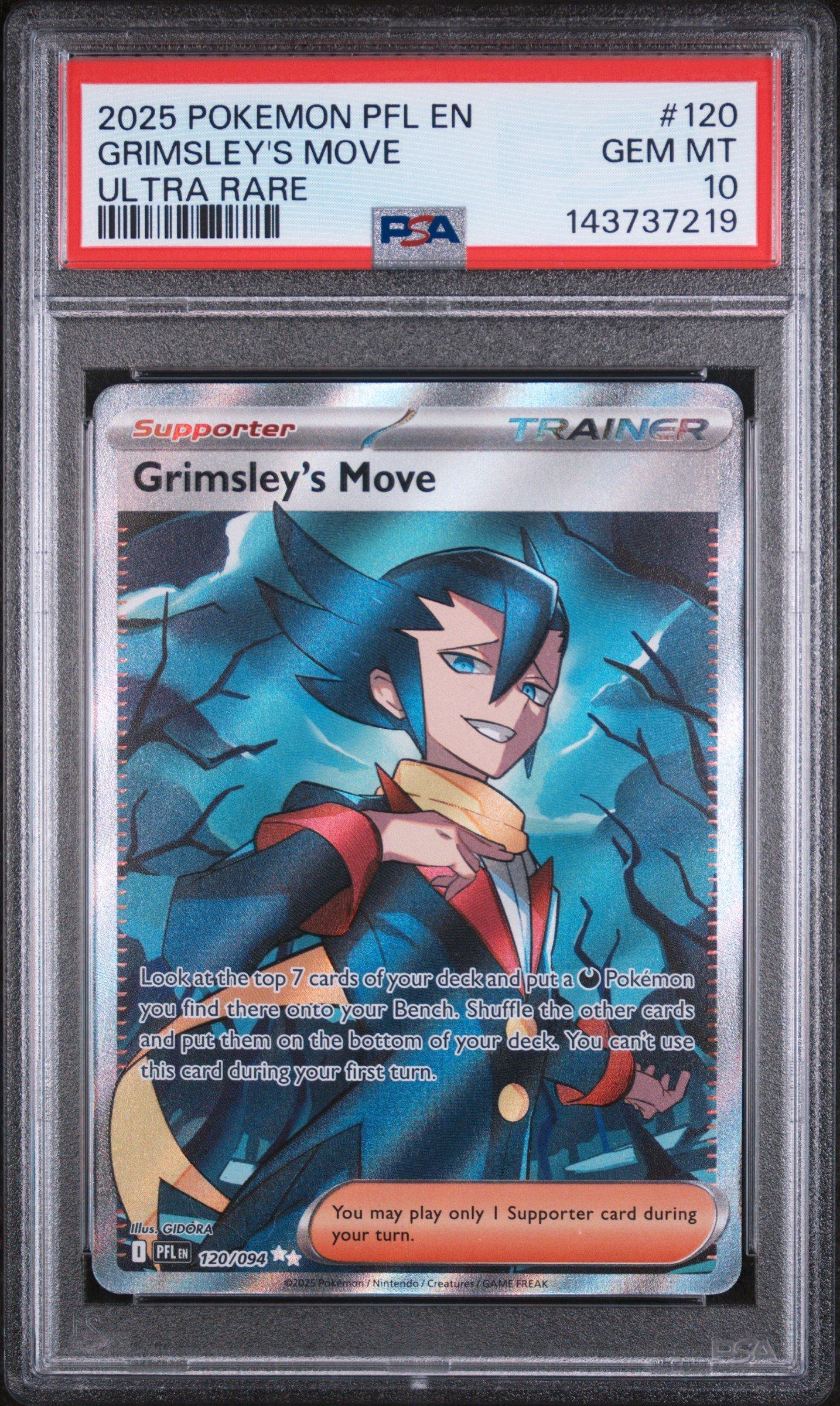 2025 Pokemon Pfl En-phantasmal Flames 120 Grimsley's Move Ultra