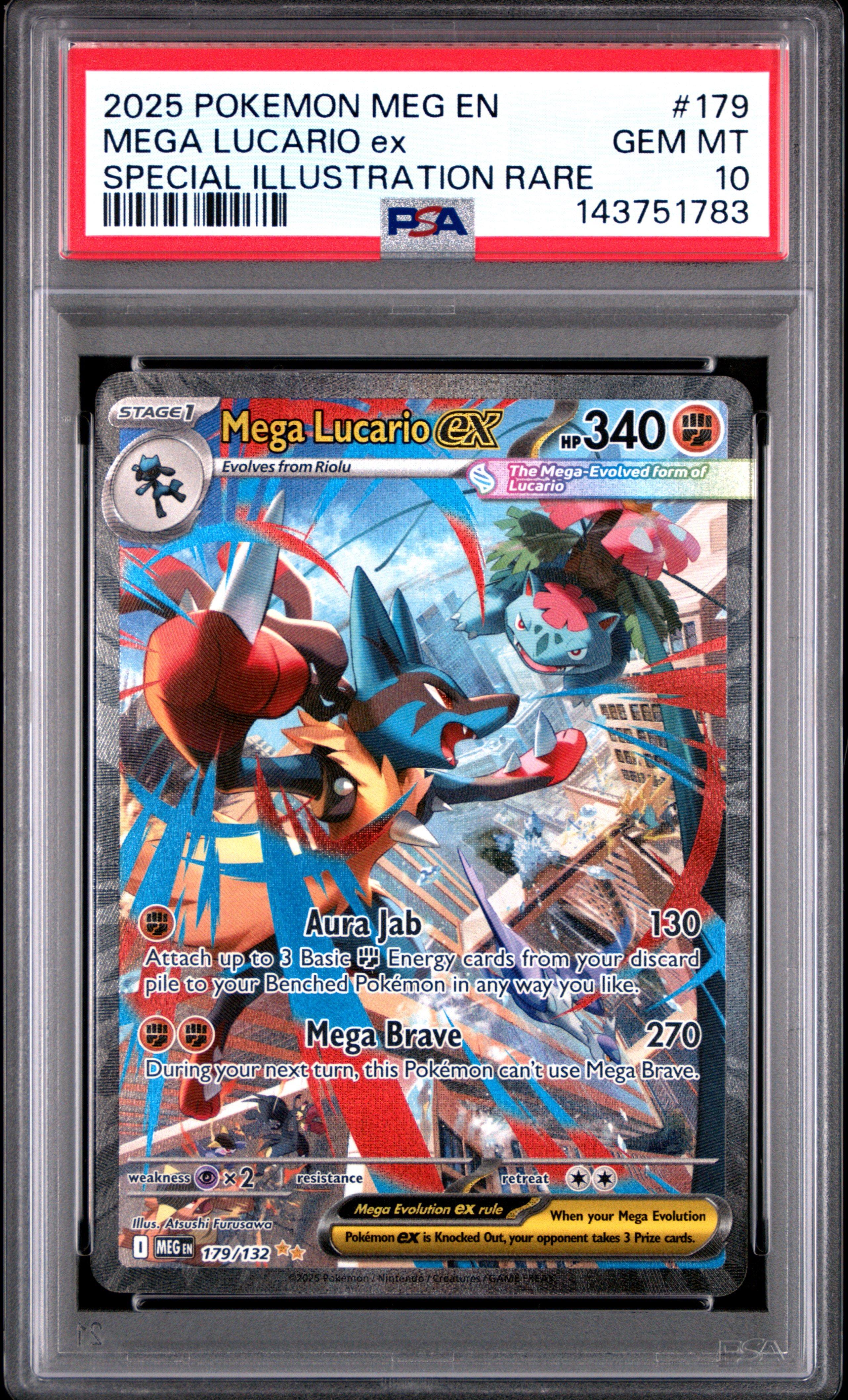 2025 メガルカリオex MEGA ATTACK RARE 2025 Pokemon Meg En-mega Evolution 179 Mega Lucario Ex Special