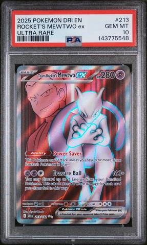 2025 Pokemon Dri En-destined Rivals 213 Team Rocket's Mewtwo Ex