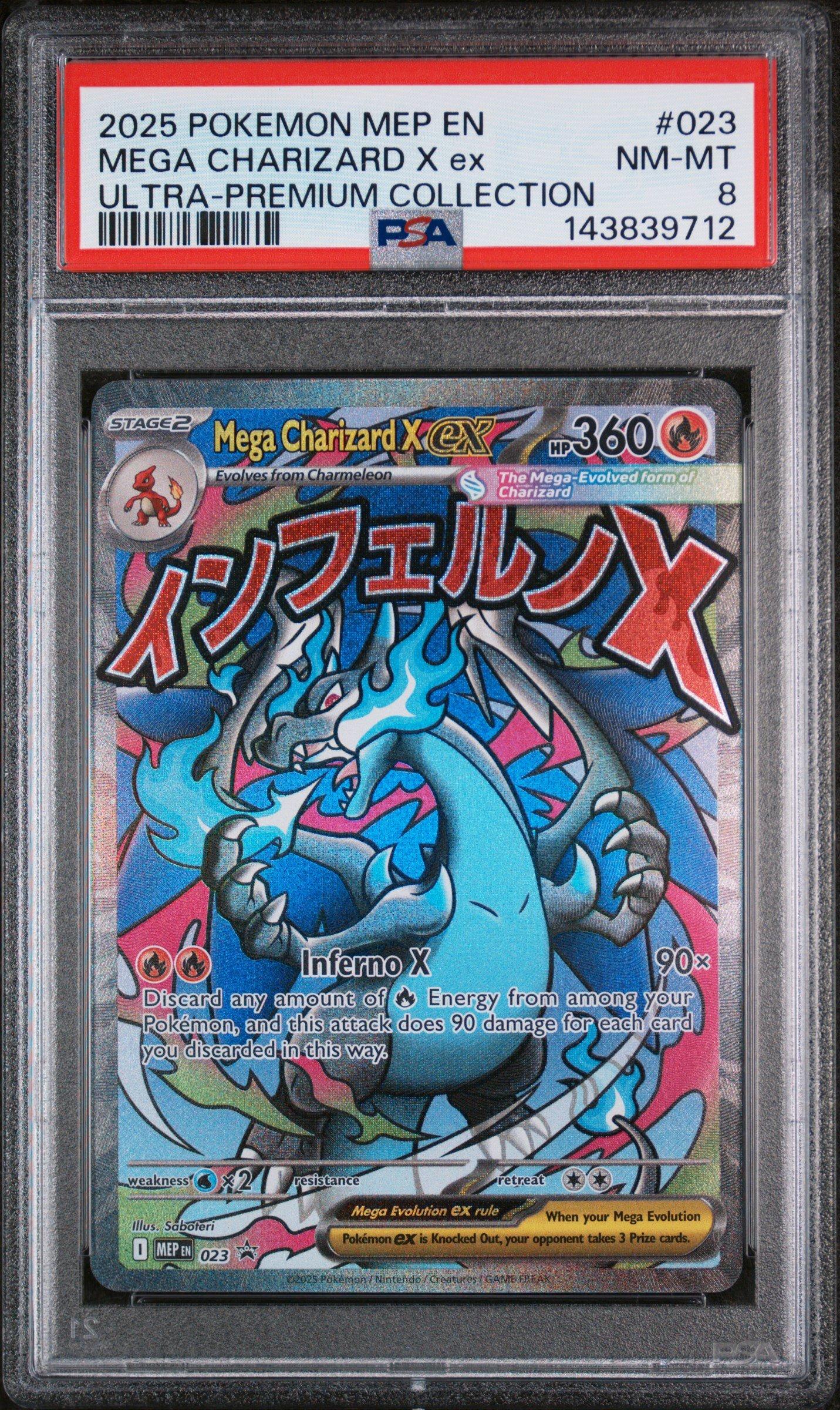 2025 Pokemon Mep En-me Black Star Promo 023 Mega Charizard X Ex