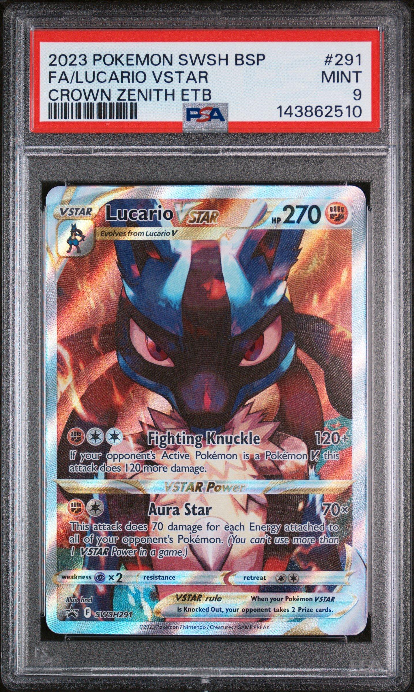 2023 Pokemon Swsh Black Star Promo 291 Full Art/lucario Vstar