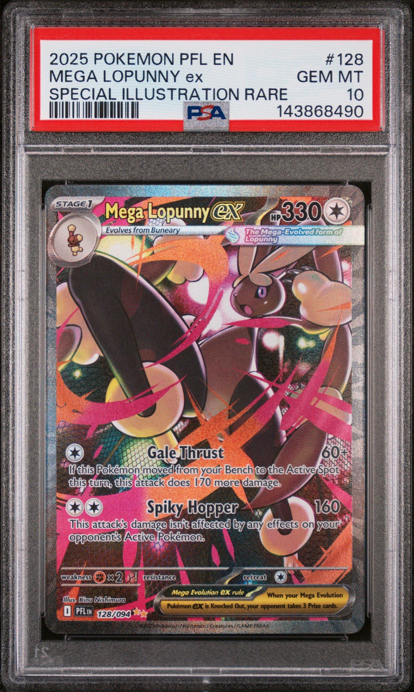 2025 Pokemon Pfl En-phantasmal Flames 128 Mega Lopunny Ex Special