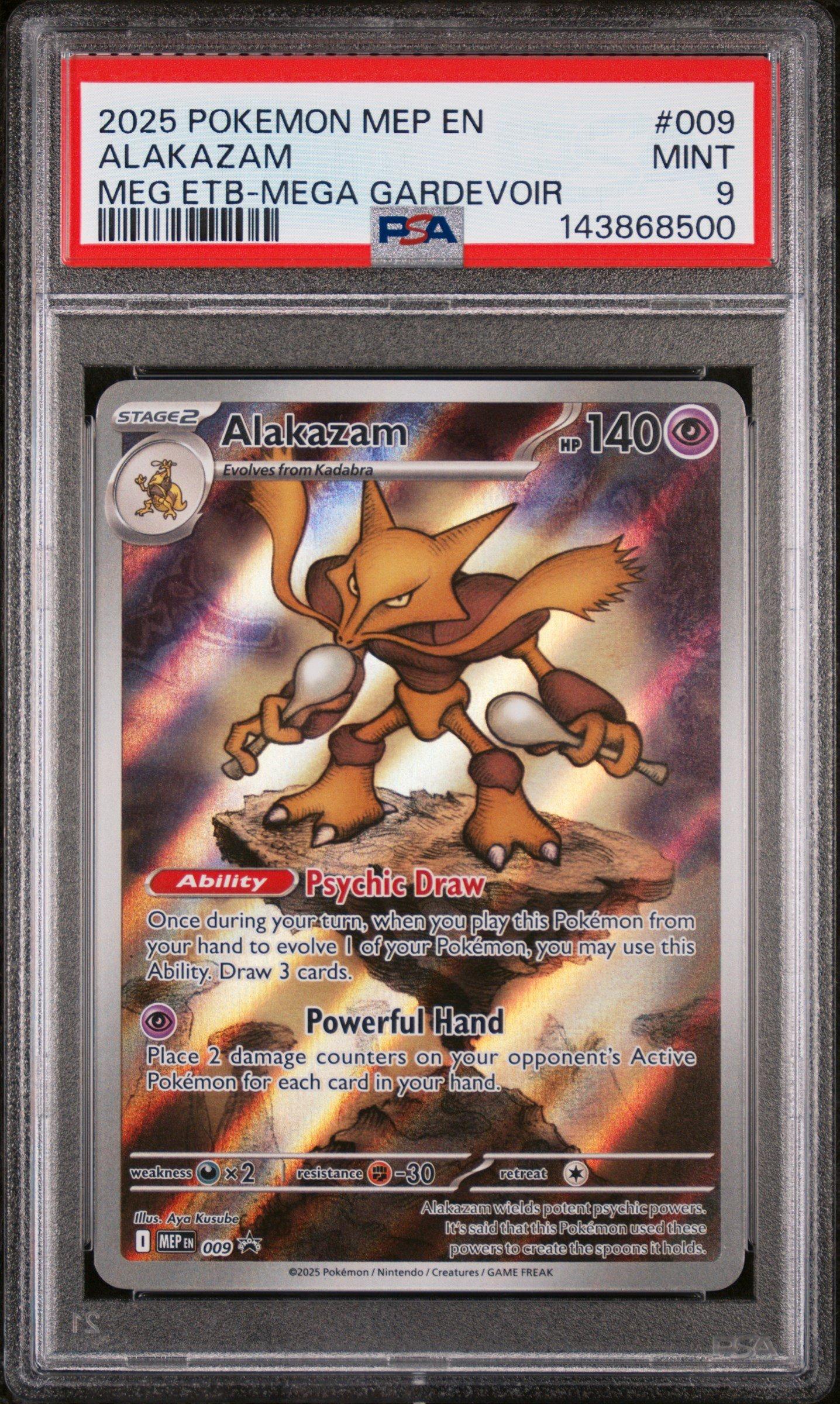 2025 Pokemon Mep En-me Black Star Promo 009 Alakazam Mega
