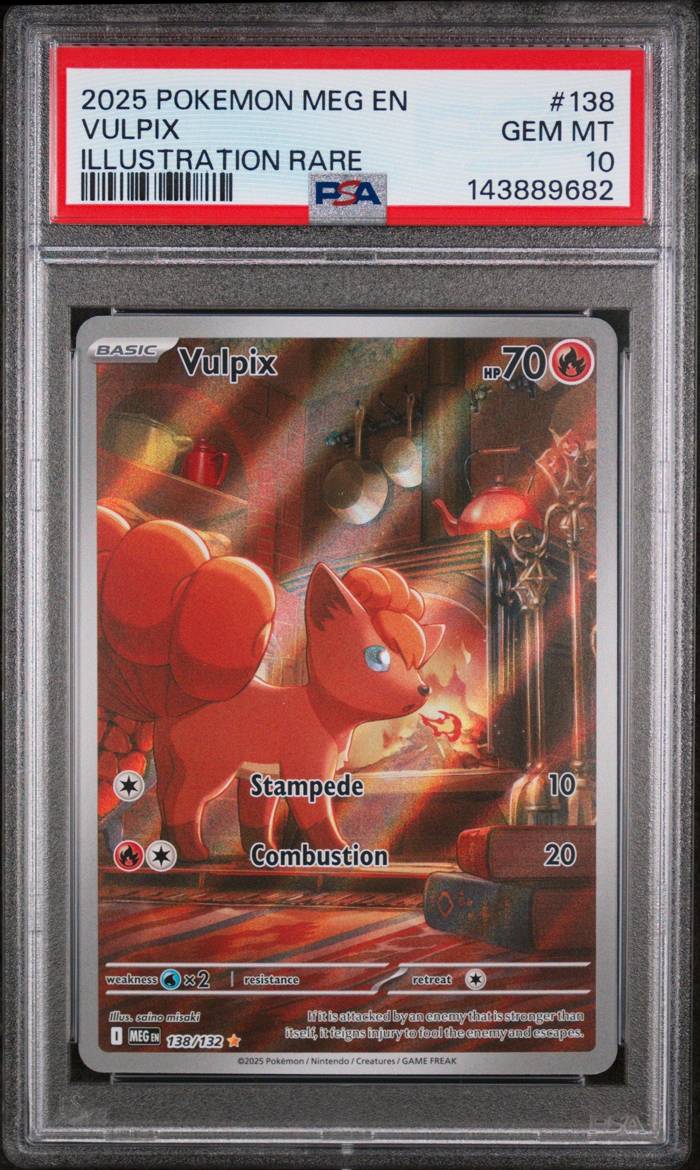 2025 Pokemon Meg En-mega Evolution 138 Vulpix Illustration Rare