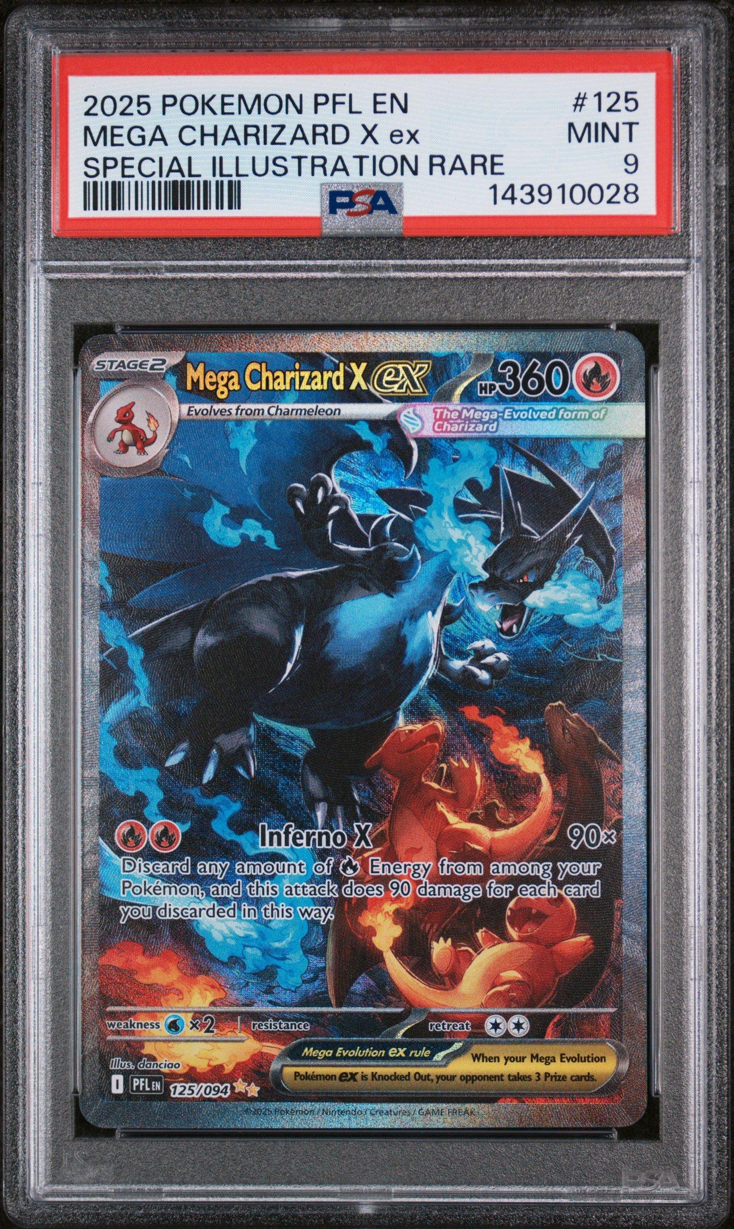 2025 Pokemon Pfl En-phantasmal Flames 125 Mega Charizard X Ex