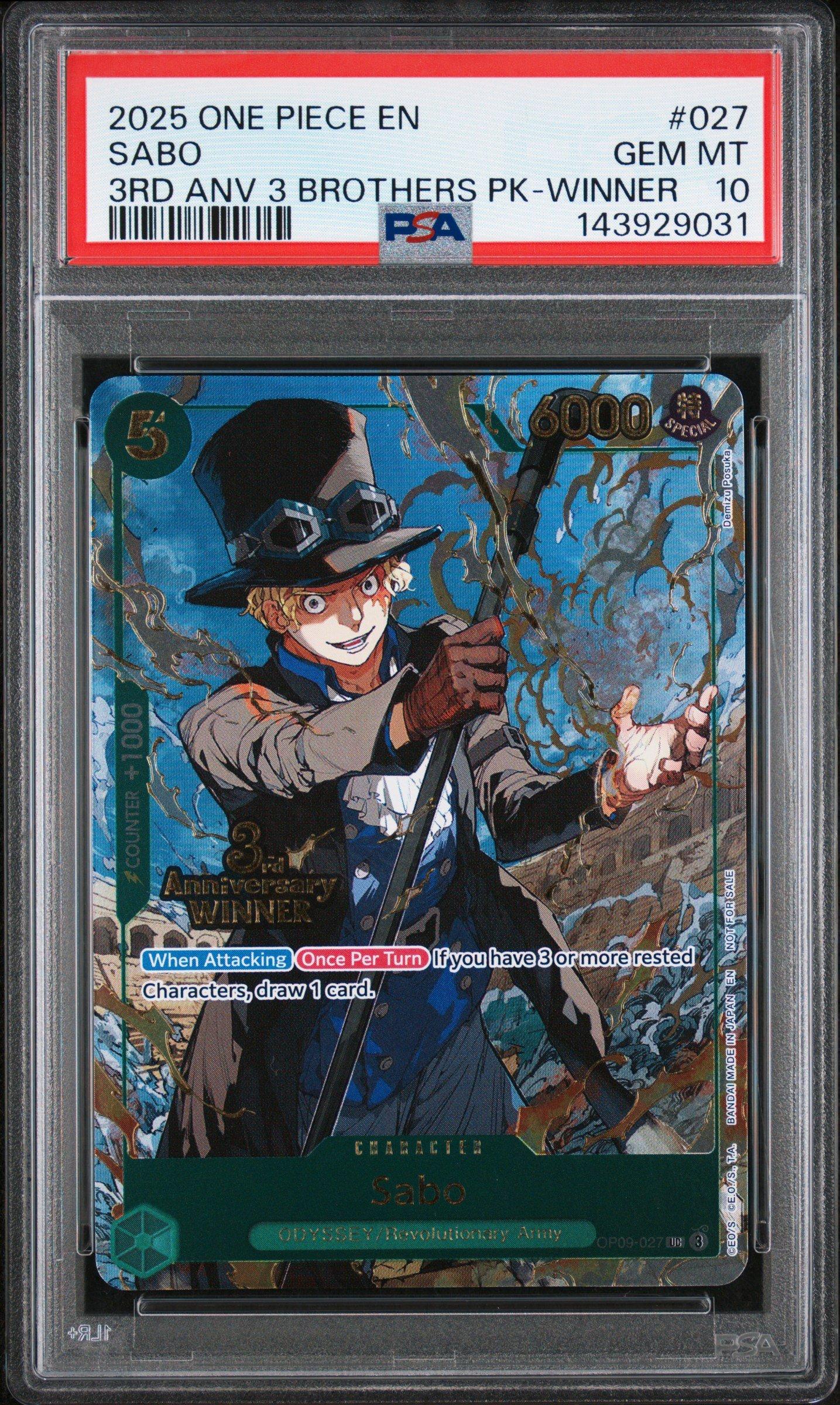 2025 One Piece 3rd Anniversary Tournament 3 Brothers Pack 027 Sabo