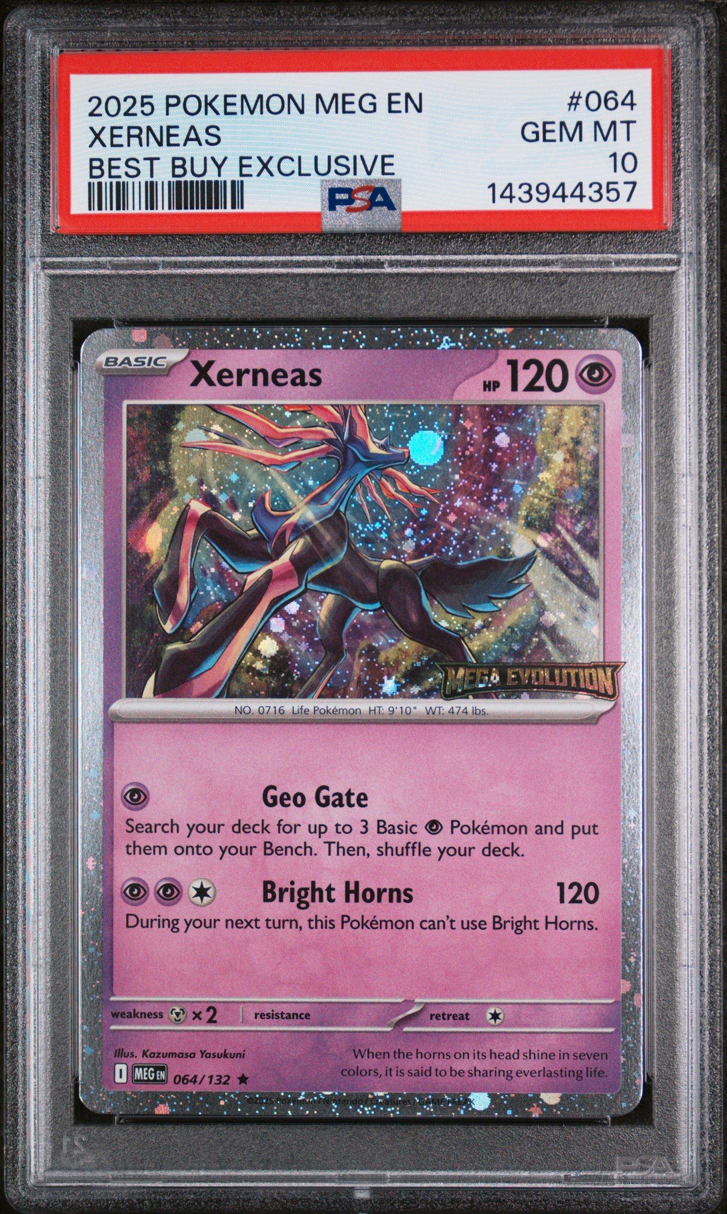 2025 Pokemon Meg En-mega Evolution 064 Xerneas Best Buy Exclusive