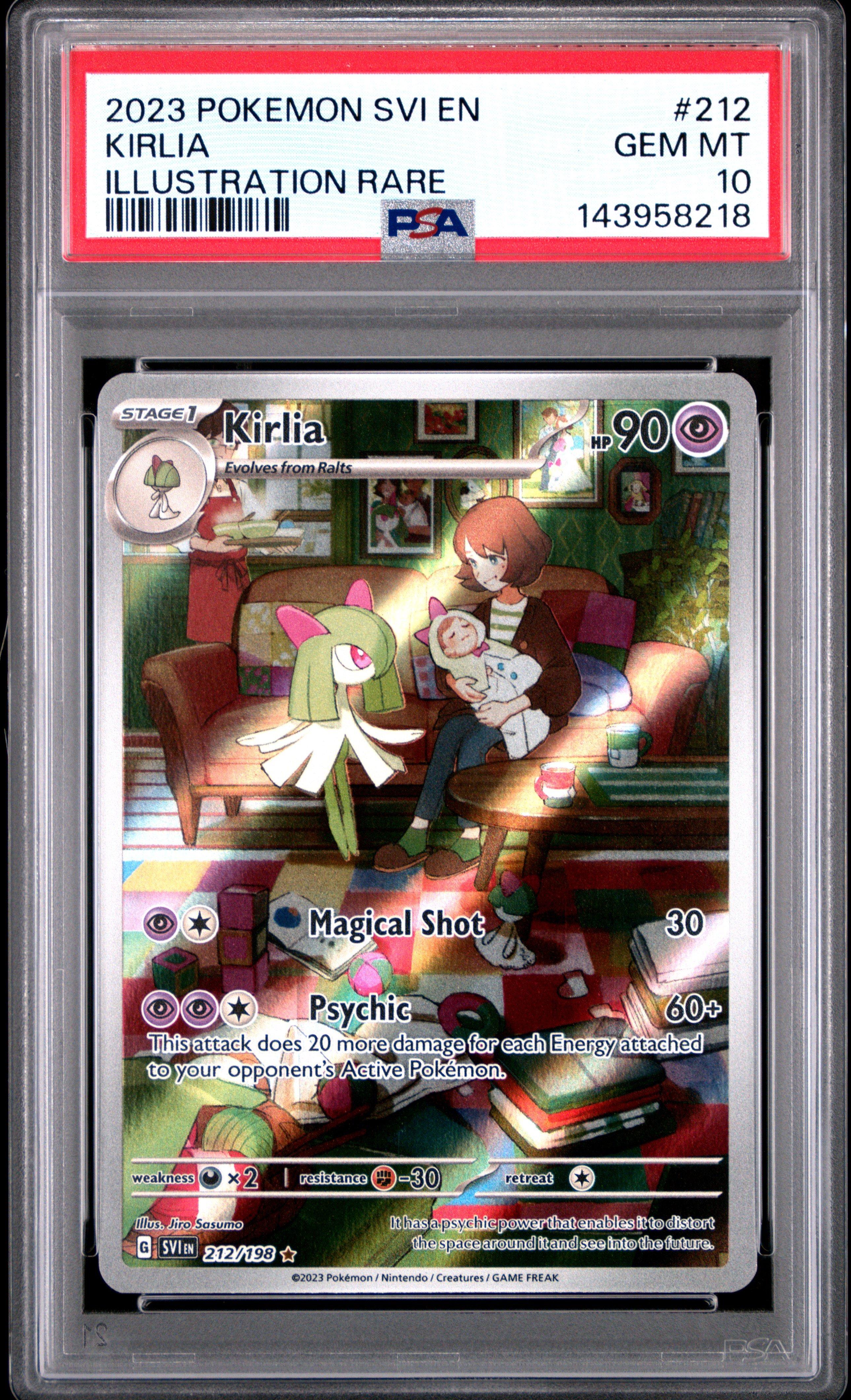 Scarlet Violet Kirlia Rare 212 PSA 10 Pokemon graded card
