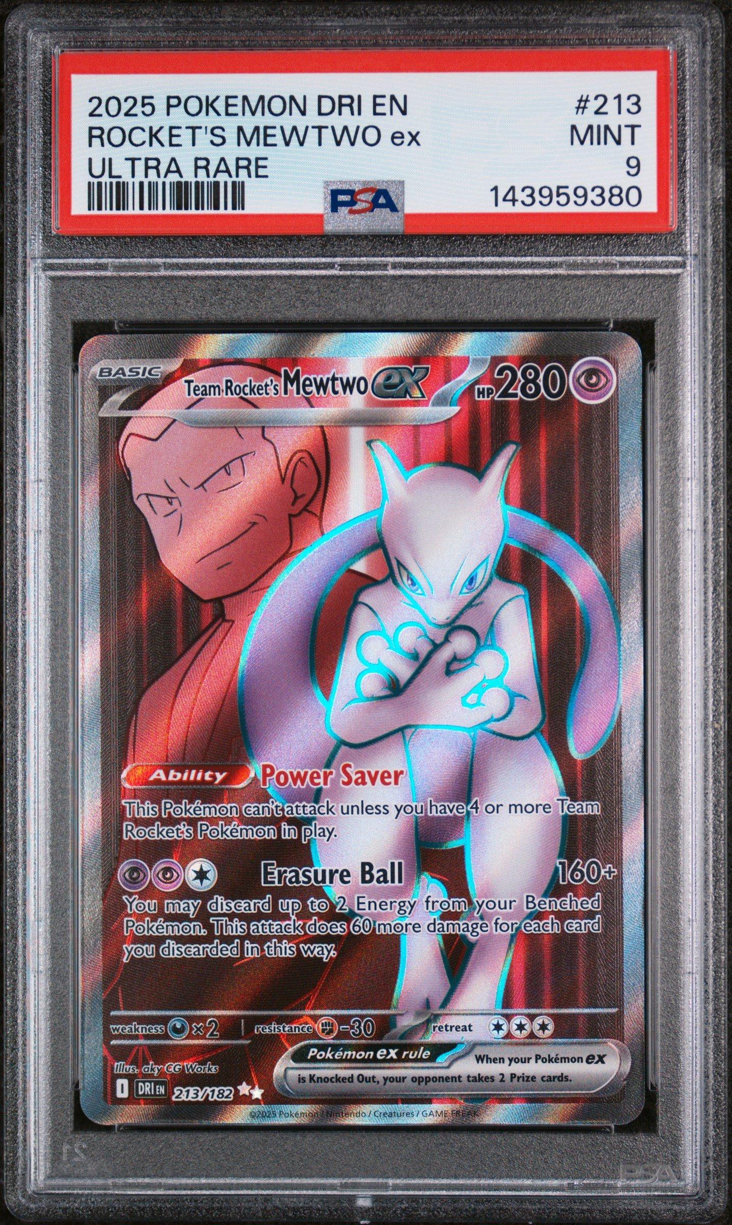 2025 Pokemon Dri En-destined Rivals 213 Team Rocket's Mewtwo Ex