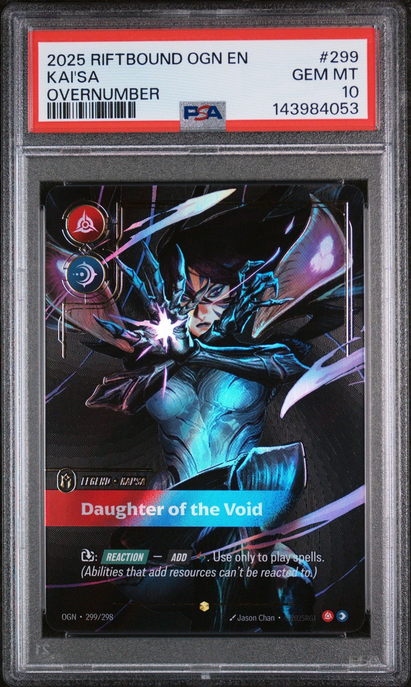 2025 Riftbound: League Of Legends Ogn-origins 299 Kai'sa