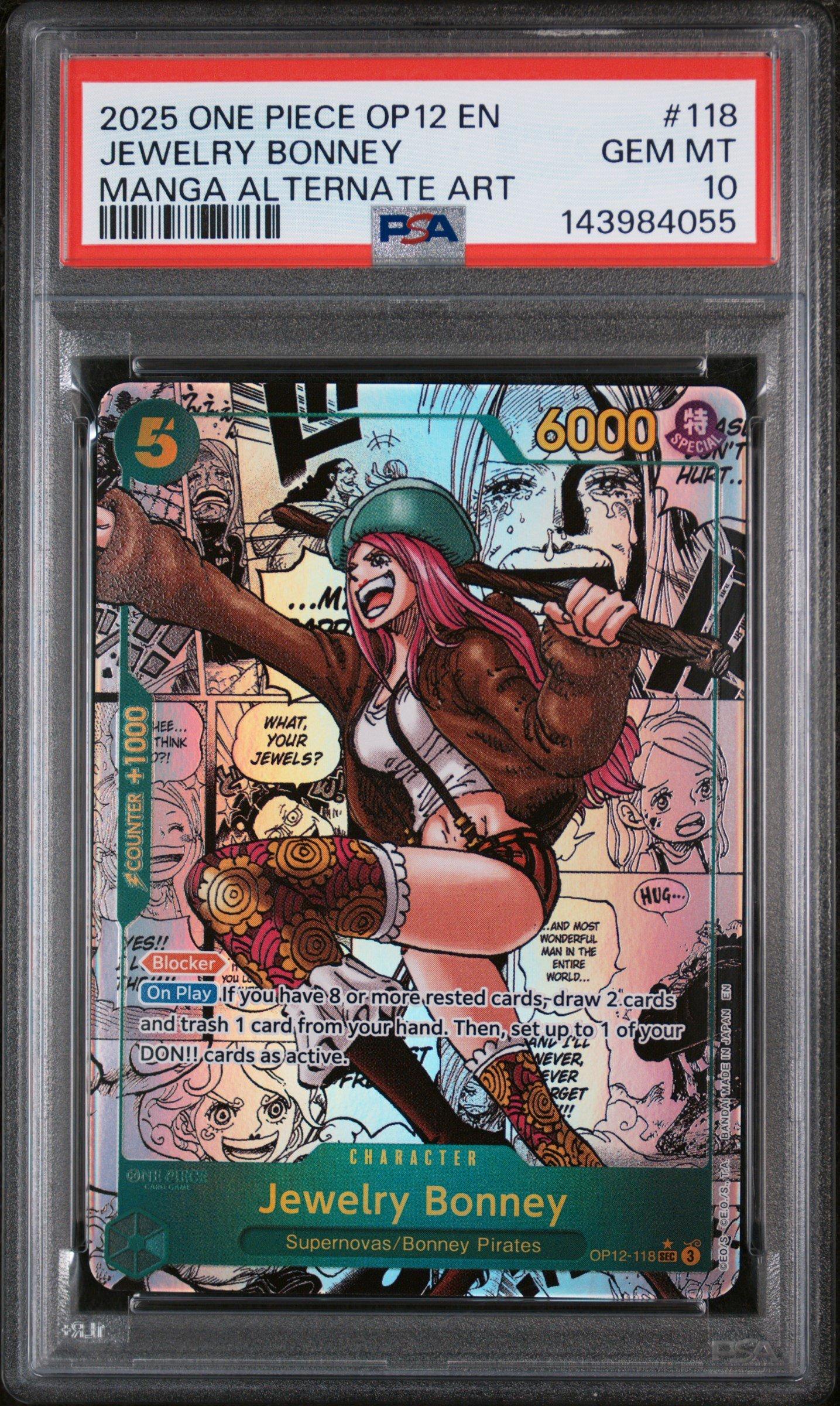 PSA10 JEWELRY BONNEY ALTERNATE ART ボニー PSA 10 One Piece Jewelry Bonney OP07-019 L Alt Art 500 Years