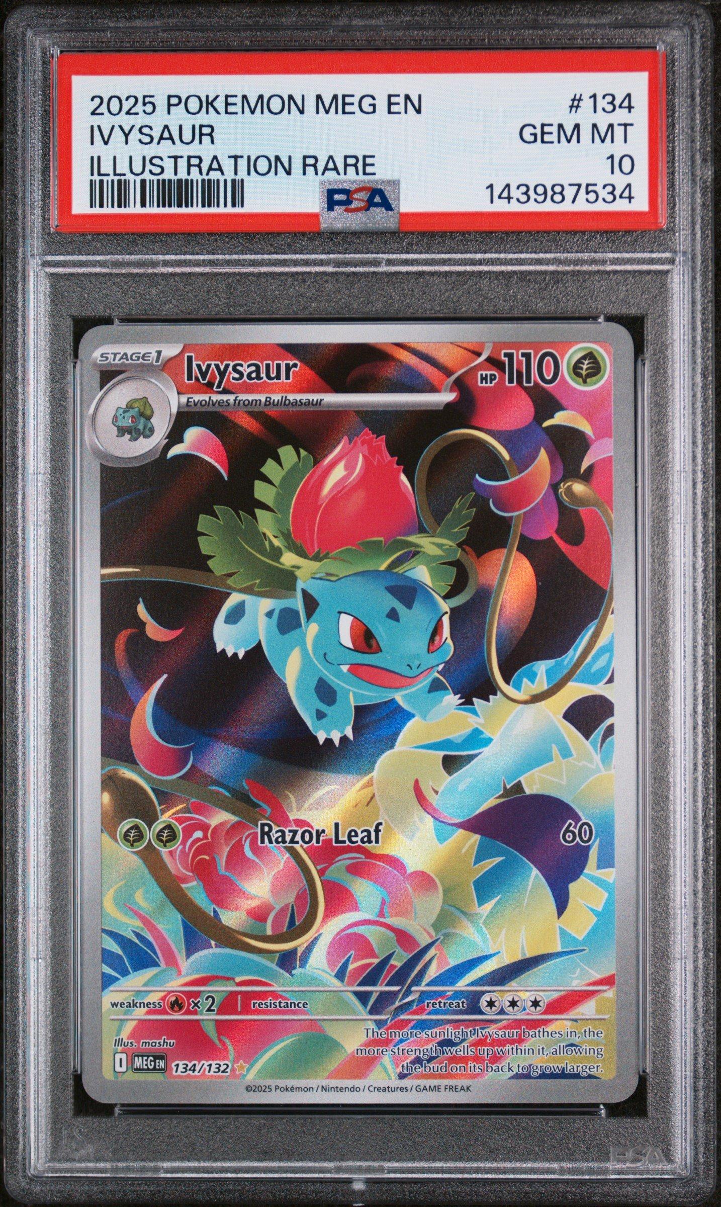 2025 Pokemon Meg En-mega Evolution 134 Ivysaur Illustration Rare