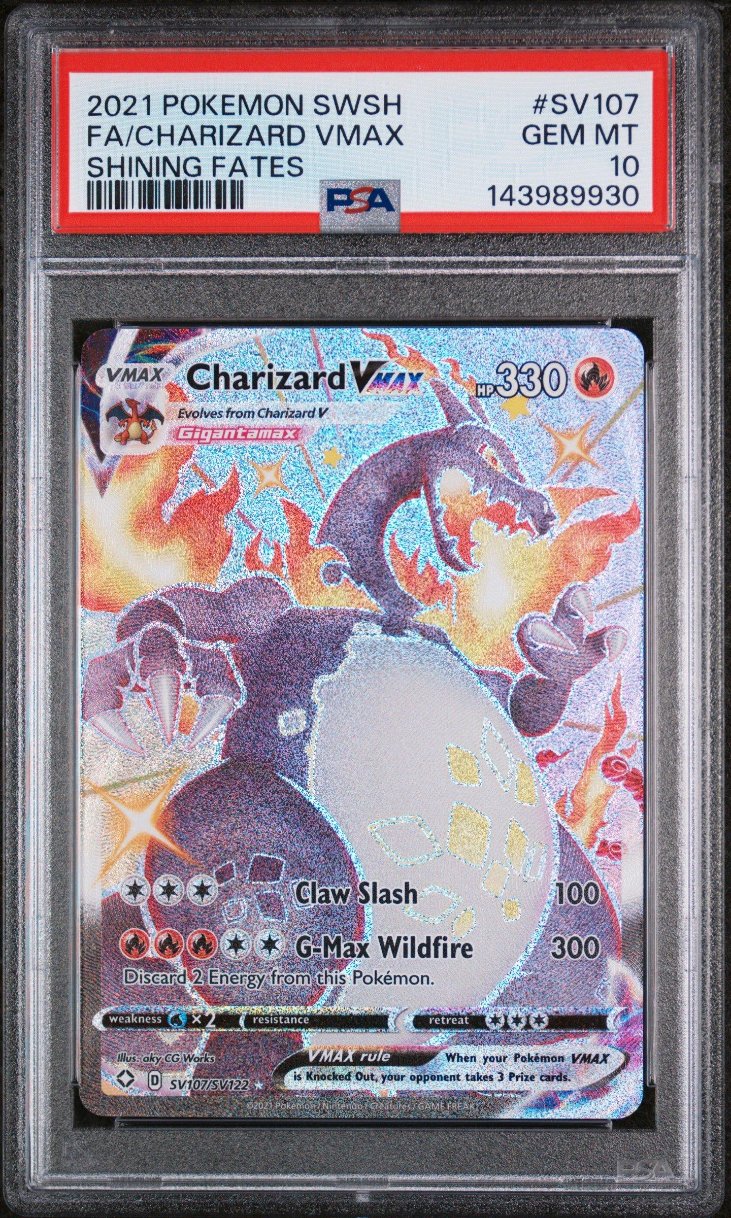 2021 Pokemon Sword & Shield Shining Fates Sv107 Full Art/charizard
