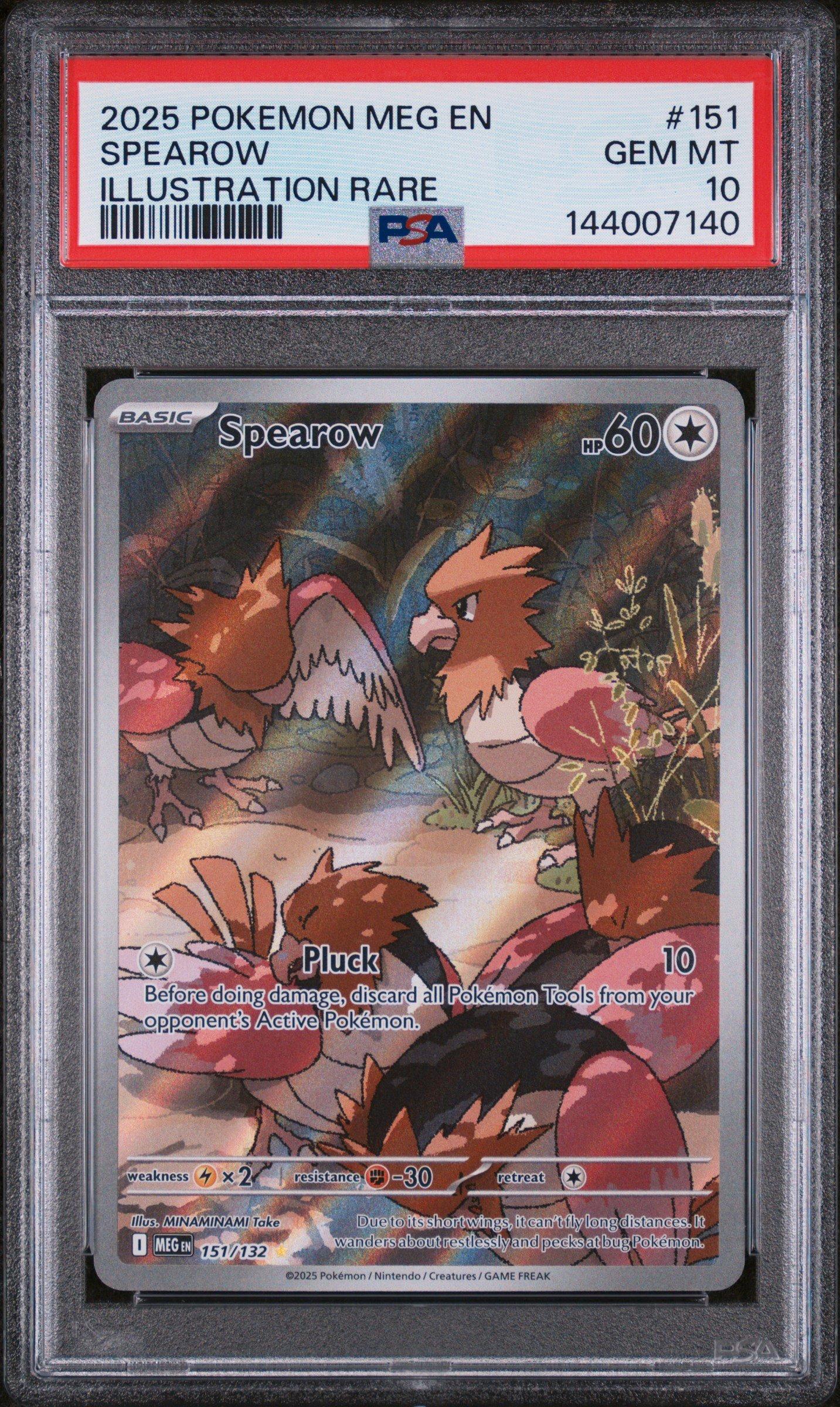 2025 Pokemon Meg En-mega Evolution 151 Spearow Illustration Rare