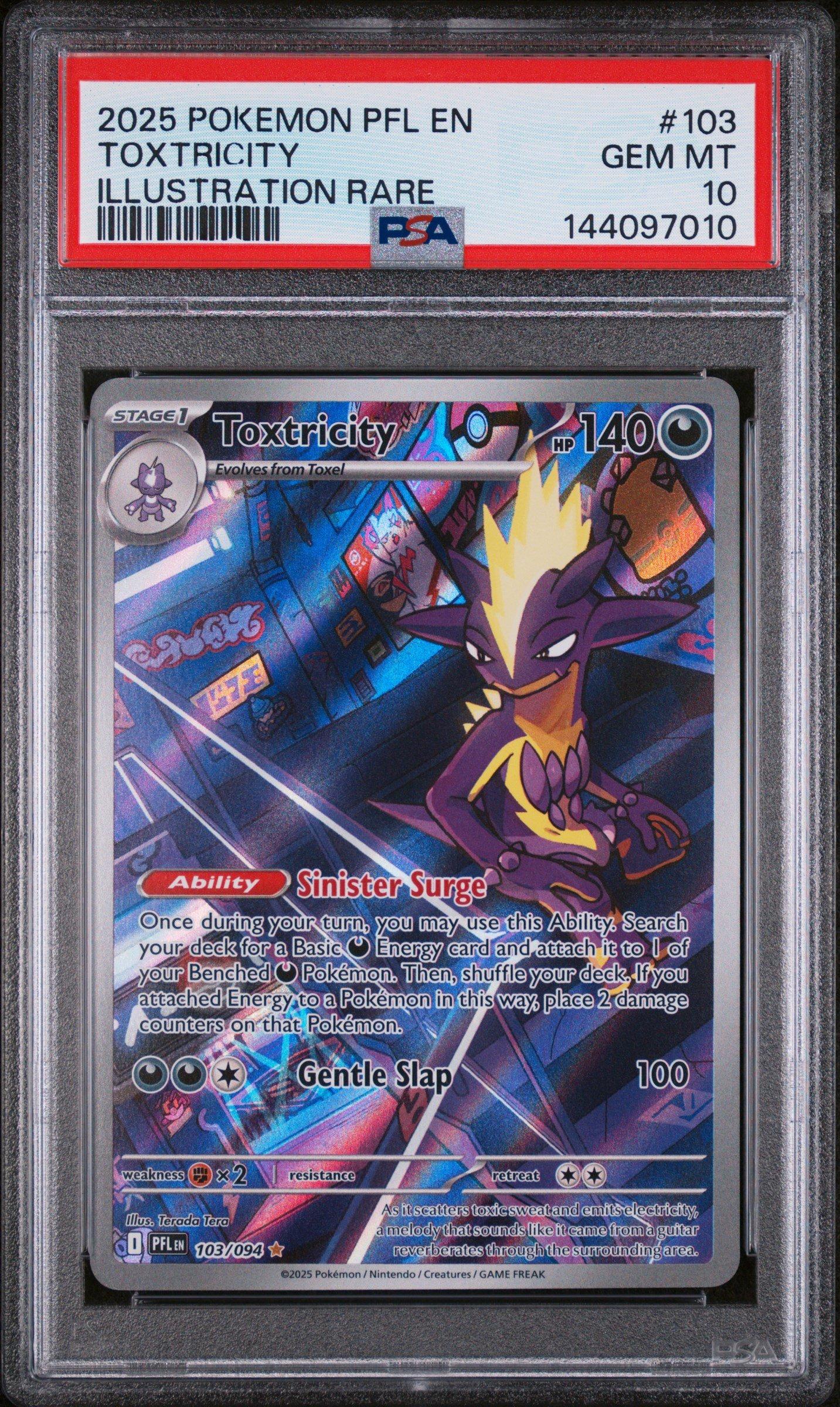 2025 Pokemon Pfl En-phantasmal Flames 103 Toxtricity Illustration