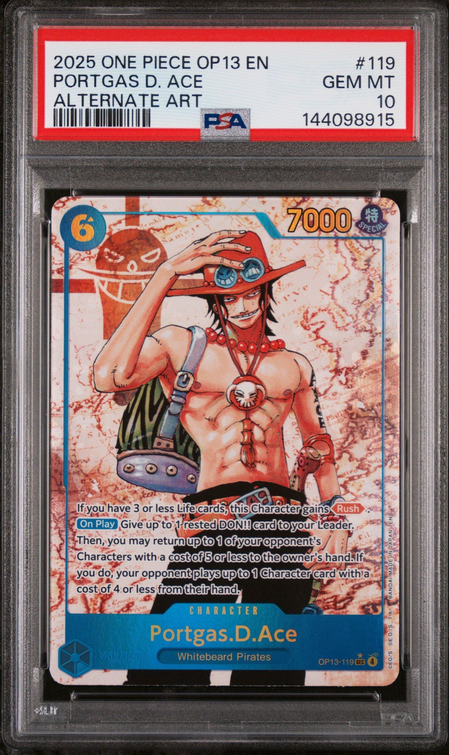 ONE PIECE OP13 ポートガス・D・エース PSA9 ポートガス・D・エース (OP13-002) • Carrying on His Will