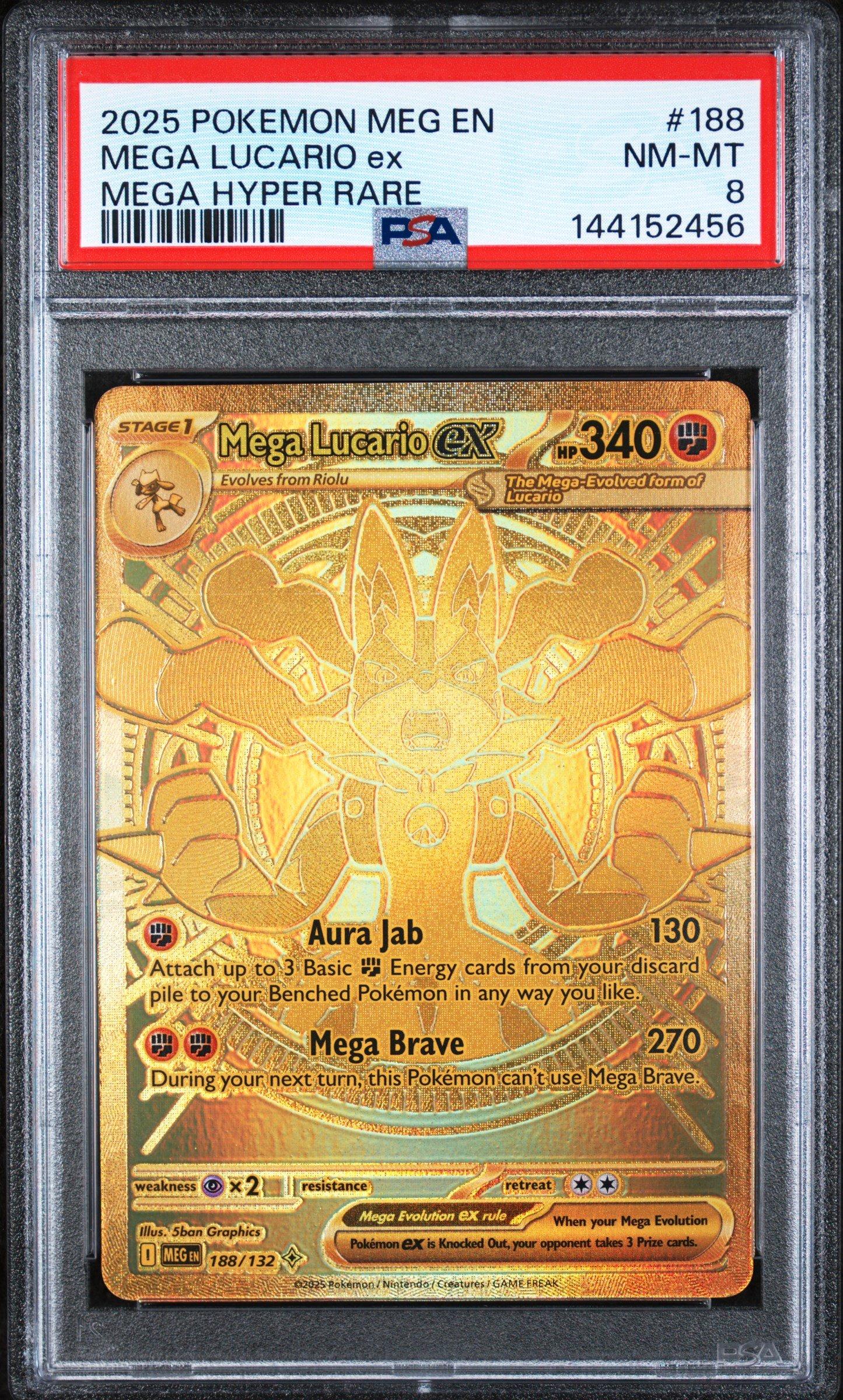 2025 Pokemon Meg En-mega Evolution 188 Mega Lucario Ex Mega Hyper