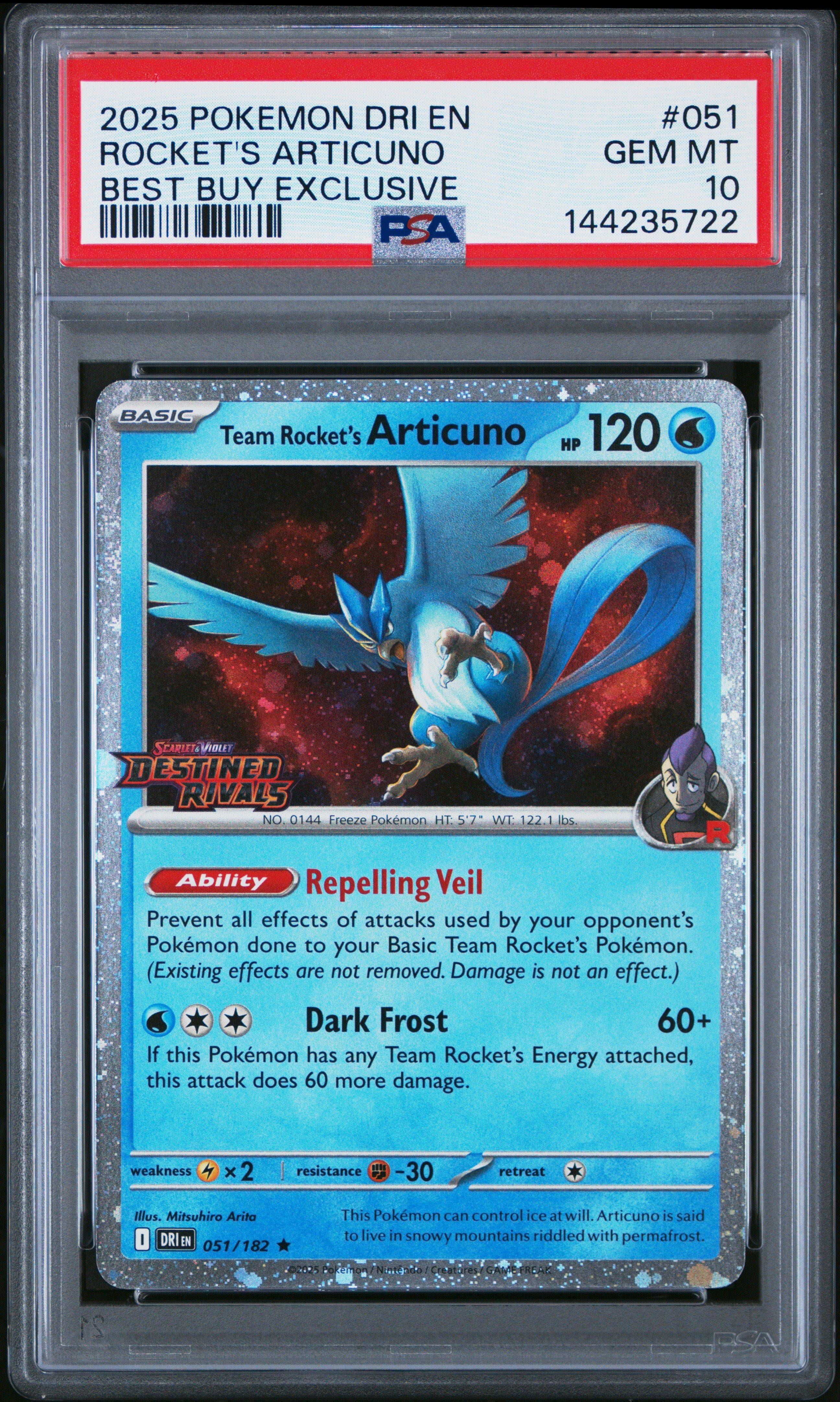 2025 Pokemon Dri En-destined Rivals 051 Team Rocket's Articuno