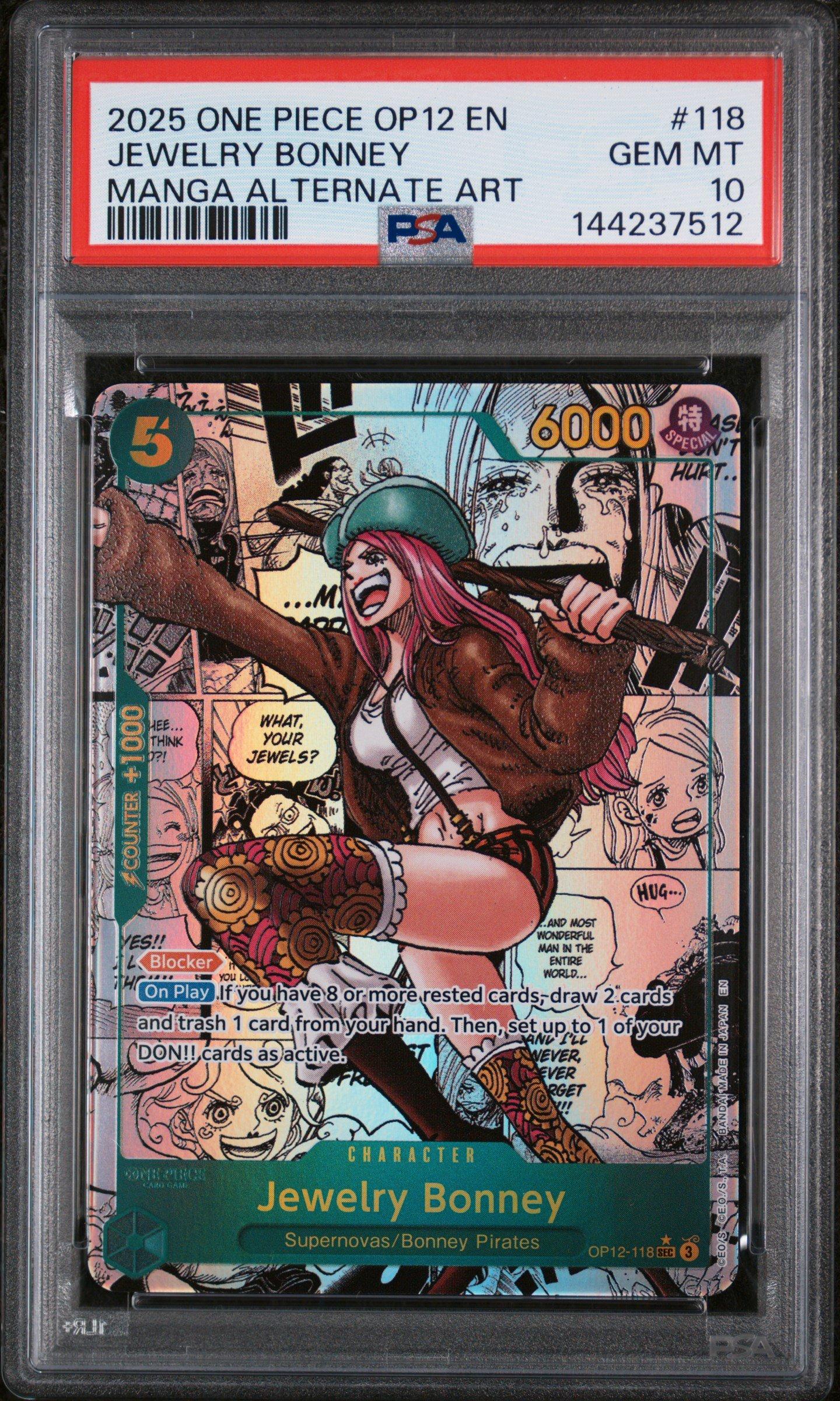 2025 One Piece Op12-legacy Of The Master 118 Jewelry Bonney Manga