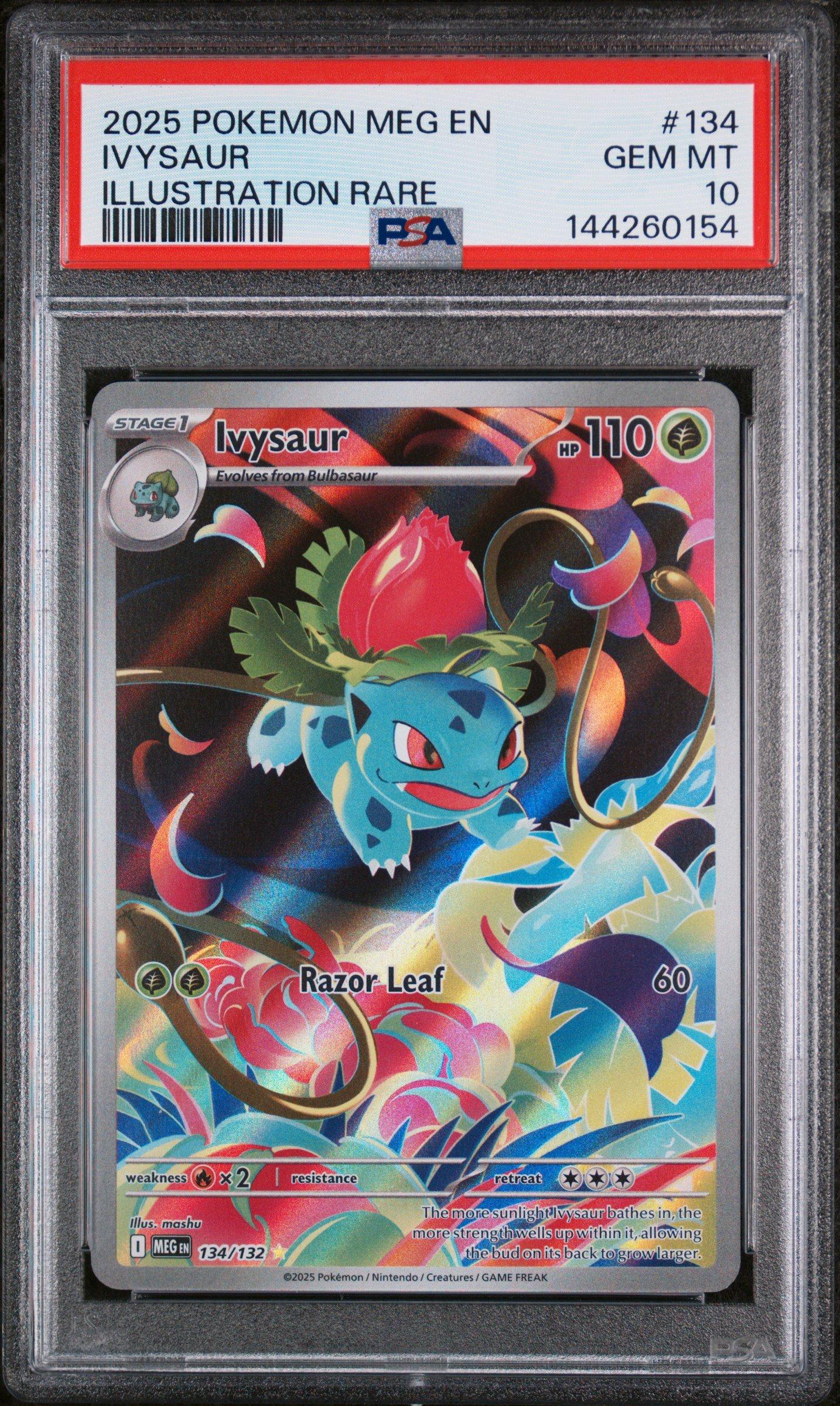 2025 Pokemon Meg En-mega Evolution 134 Ivysaur Illustration Rare