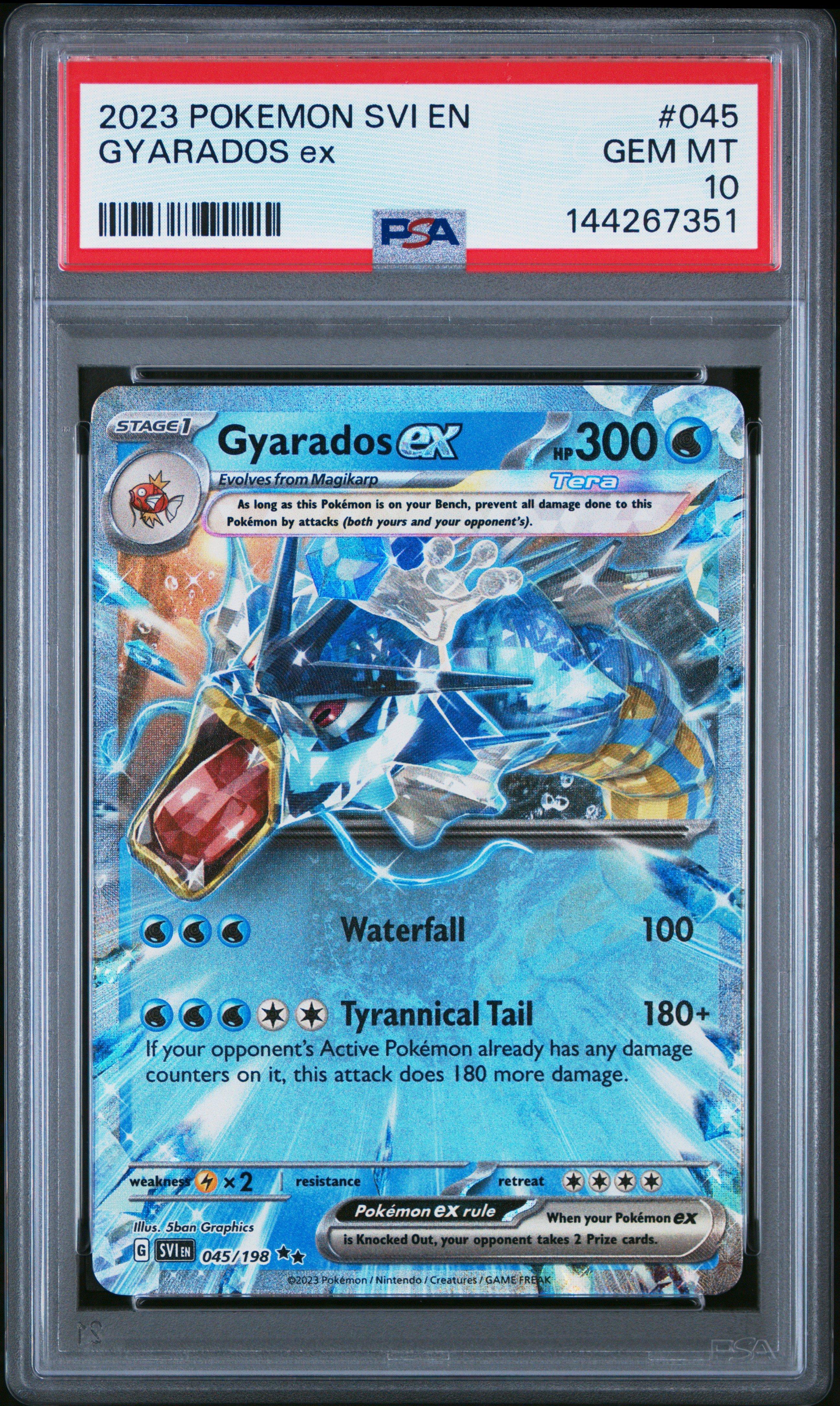 2023 Pokemon Svi En-scarlet & Violet 045 Gyarados Ex PSA 10 Graded