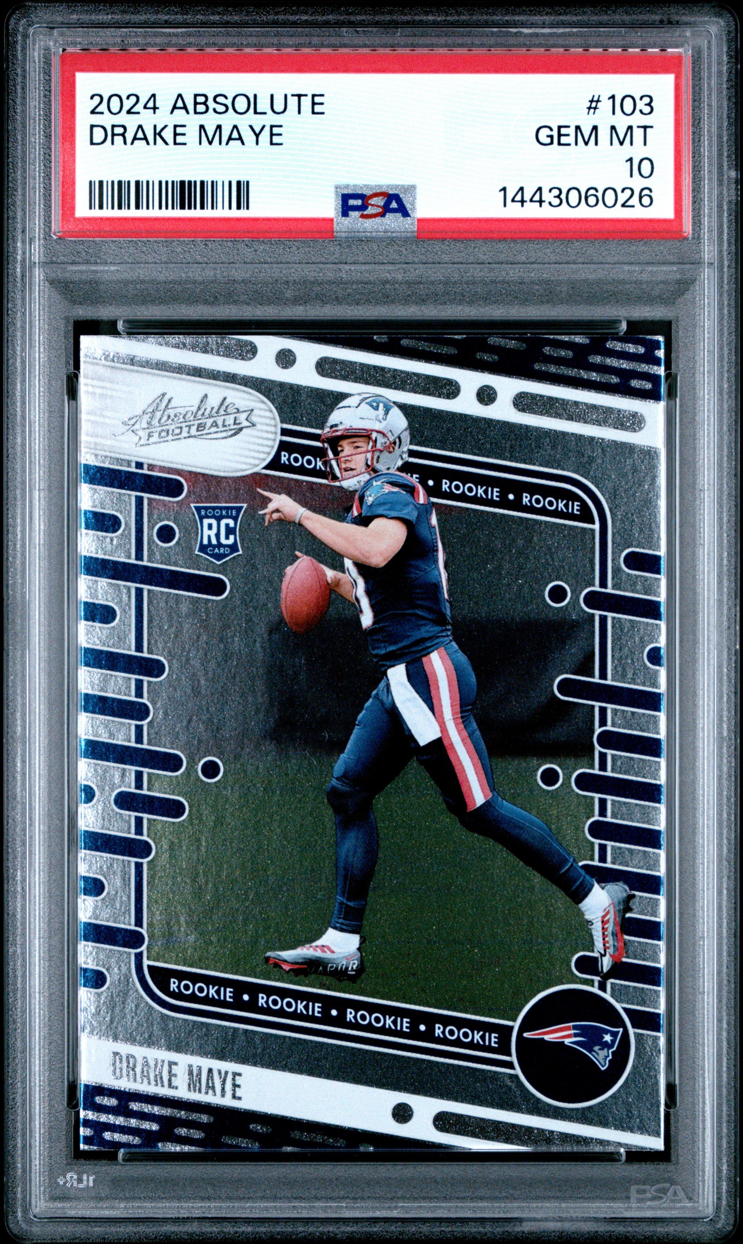 2024 Panini Absolute 103 Drake Maye PSA 10