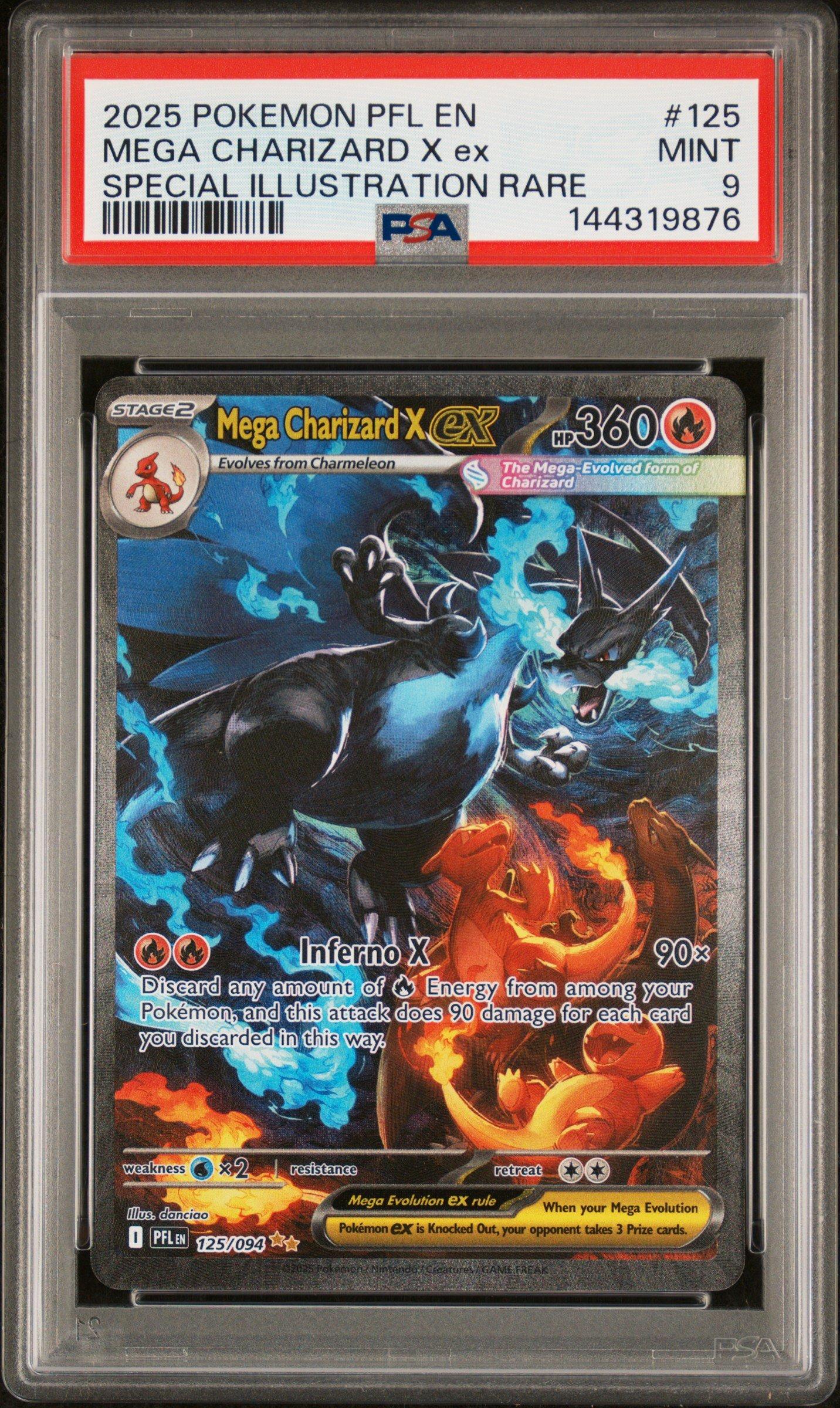 2025 Pokemon Pfl En-phantasmal Flames 125 Mega Charizard X Ex