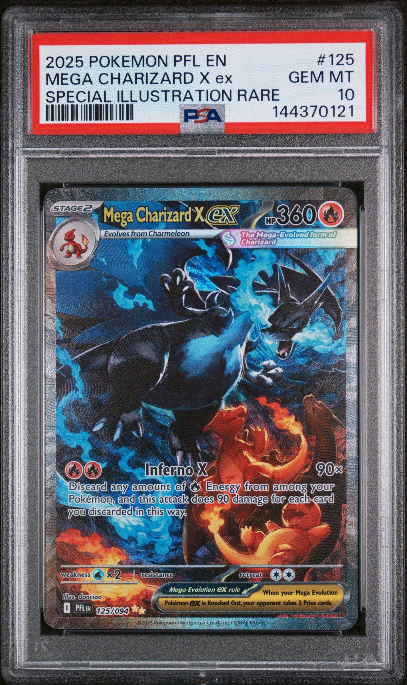 2025 Pokemon Pfl En-phantasmal Flames 125 Mega Charizard X Ex