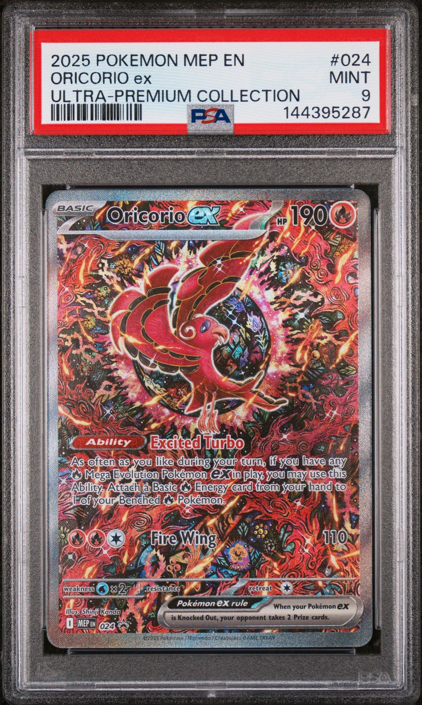 2025 Pokemon Mep En-me Black Star Promo 024 Oricorio Ex Mega