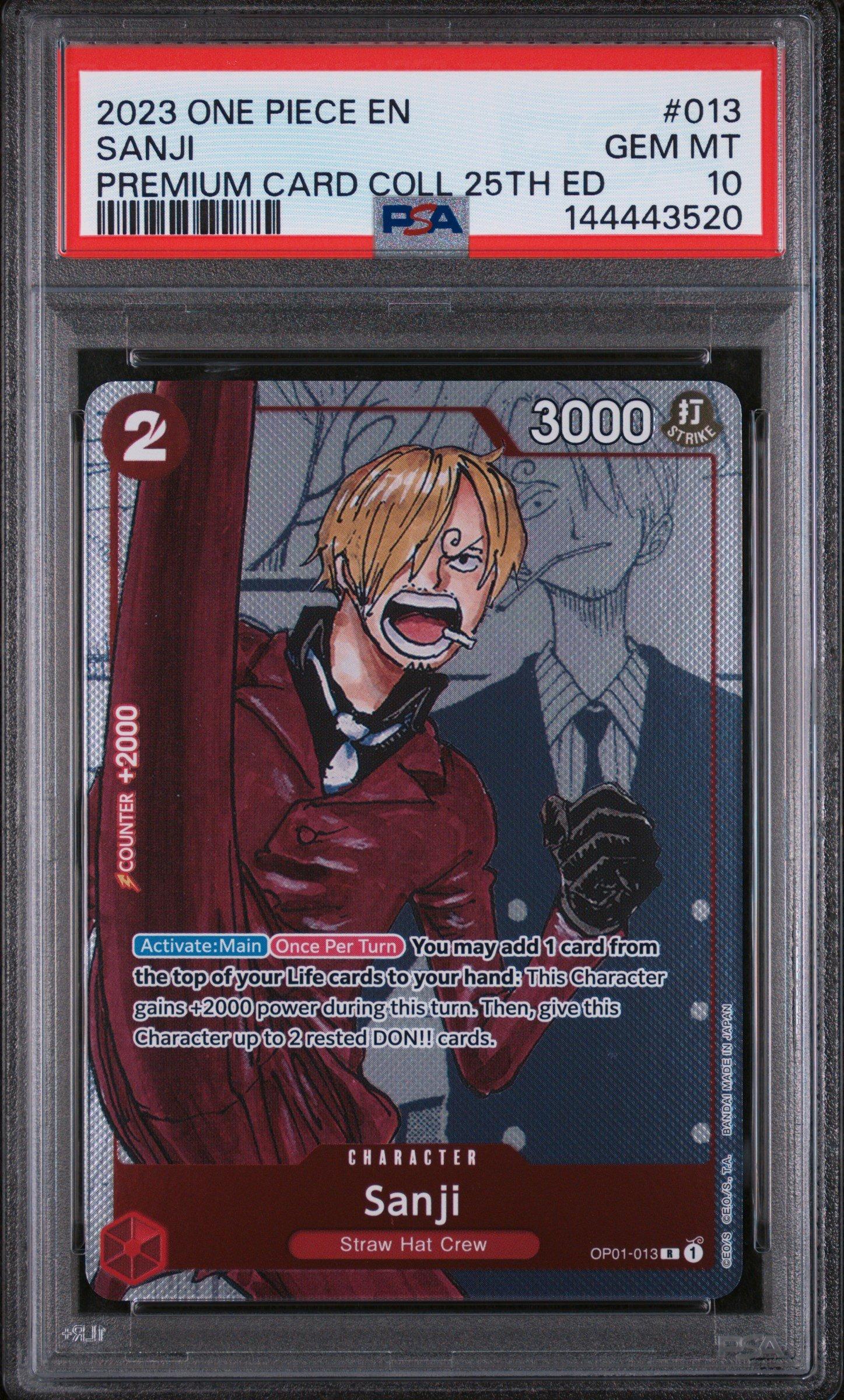 2023 One Piece Premium Card Collection 25th Edition 013 Sanji PSA