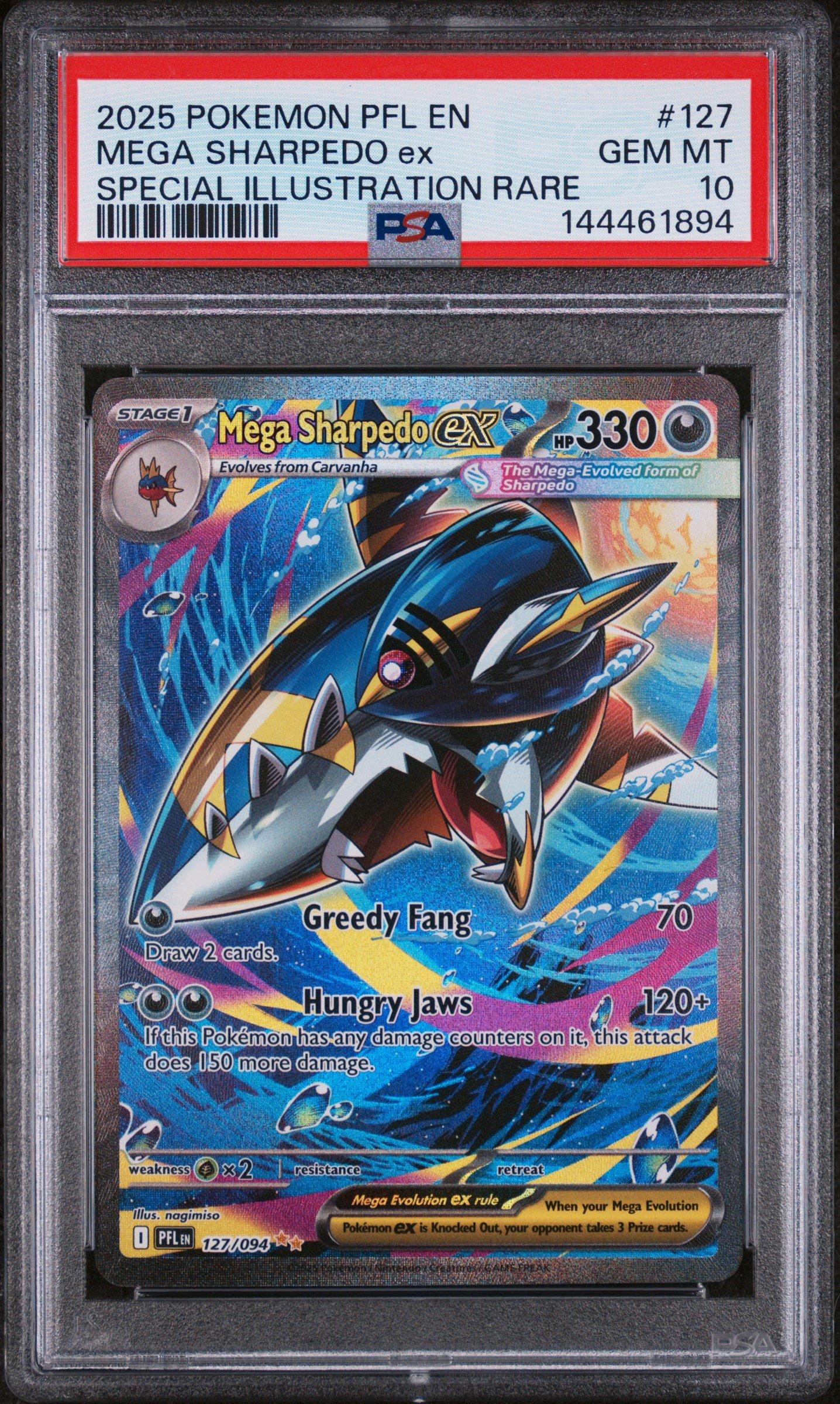 2025 Pokemon Pfl En-phantasmal Flames 127 Mega Sharpedo Ex Special