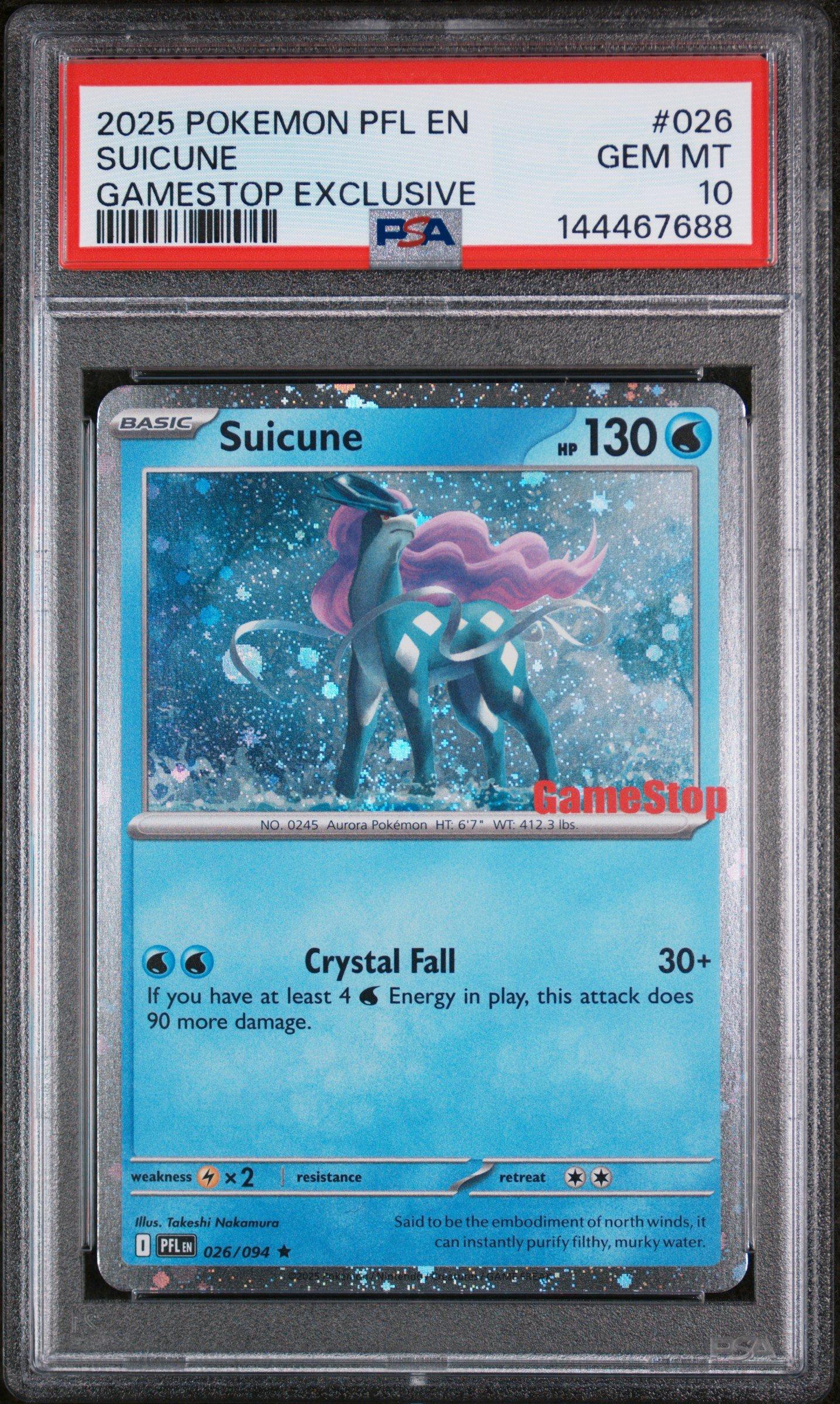 Suicune Gamestop Exclusive 026 PSA 10 Pokemon graded card