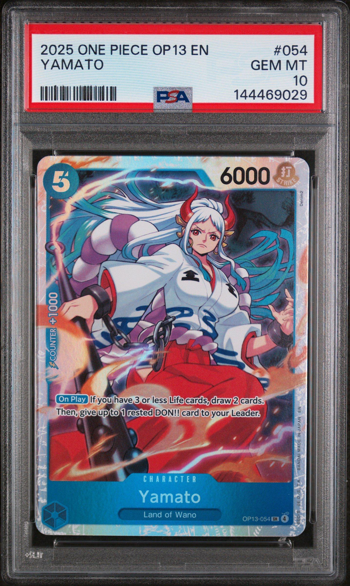 2025 One Piece Op13-carrying On His Will 054 Yamato PSA 10 Graded