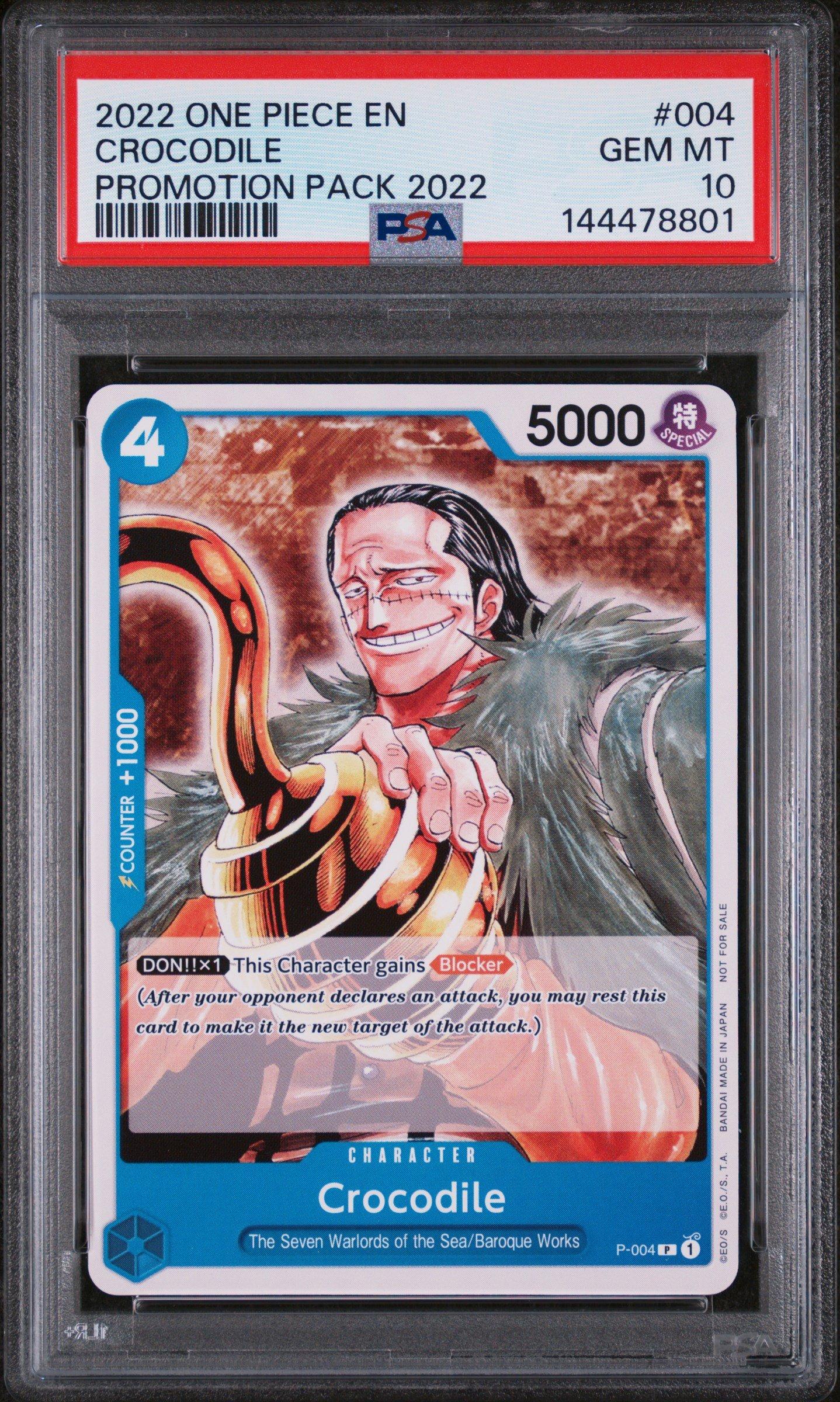 2022 One Piece Promos 004 Crocodile Promotion Pack 2022 PSA 10