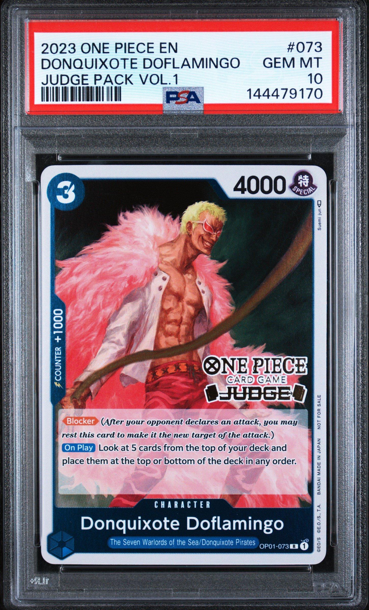 2023 One Piece Judge Pack Volume 1 073 Donquixote Doflamingo PSA