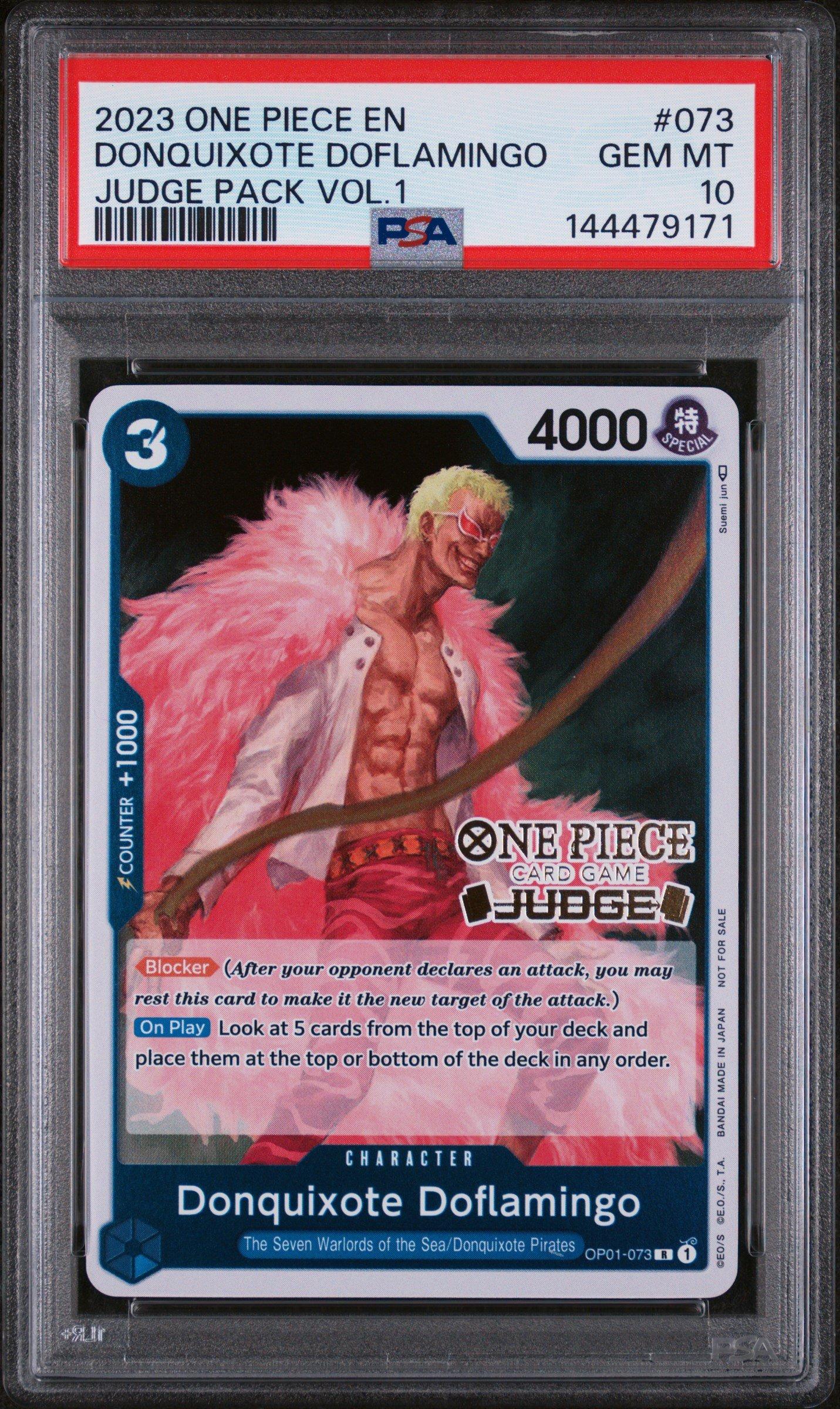 2023 One Piece Judge Pack Volume 1 073 Donquixote Doflamingo PSA