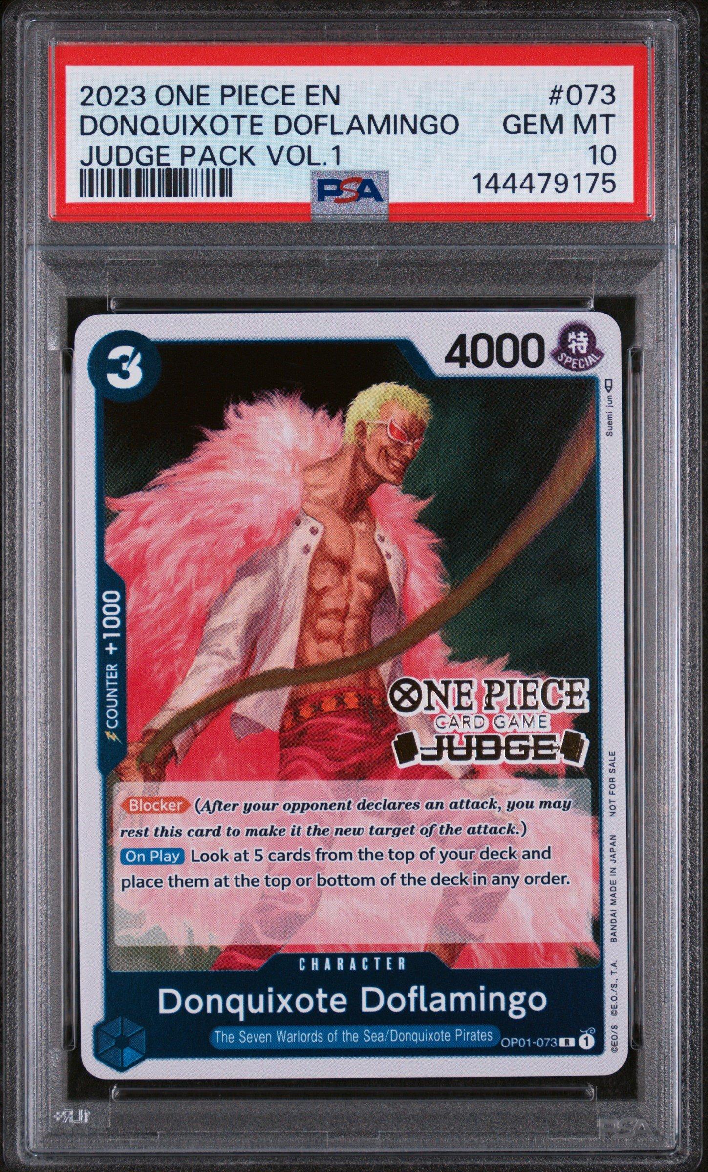 2023 One Piece Judge Pack Volume 1 073 Donquixote Doflamingo PSA