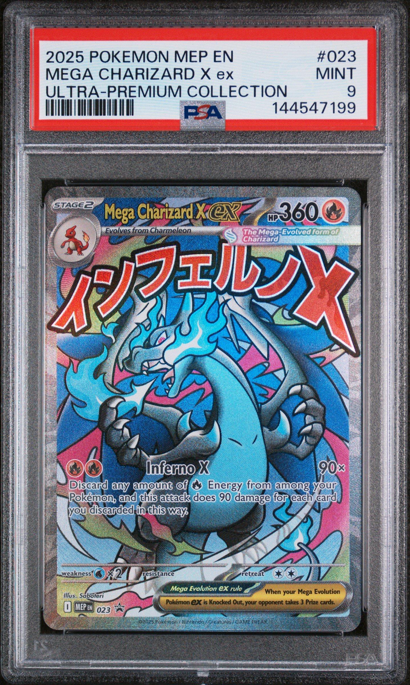 2025 Pokemon Mep En-me Black Star Promo 023 Mega Charizard X Ex