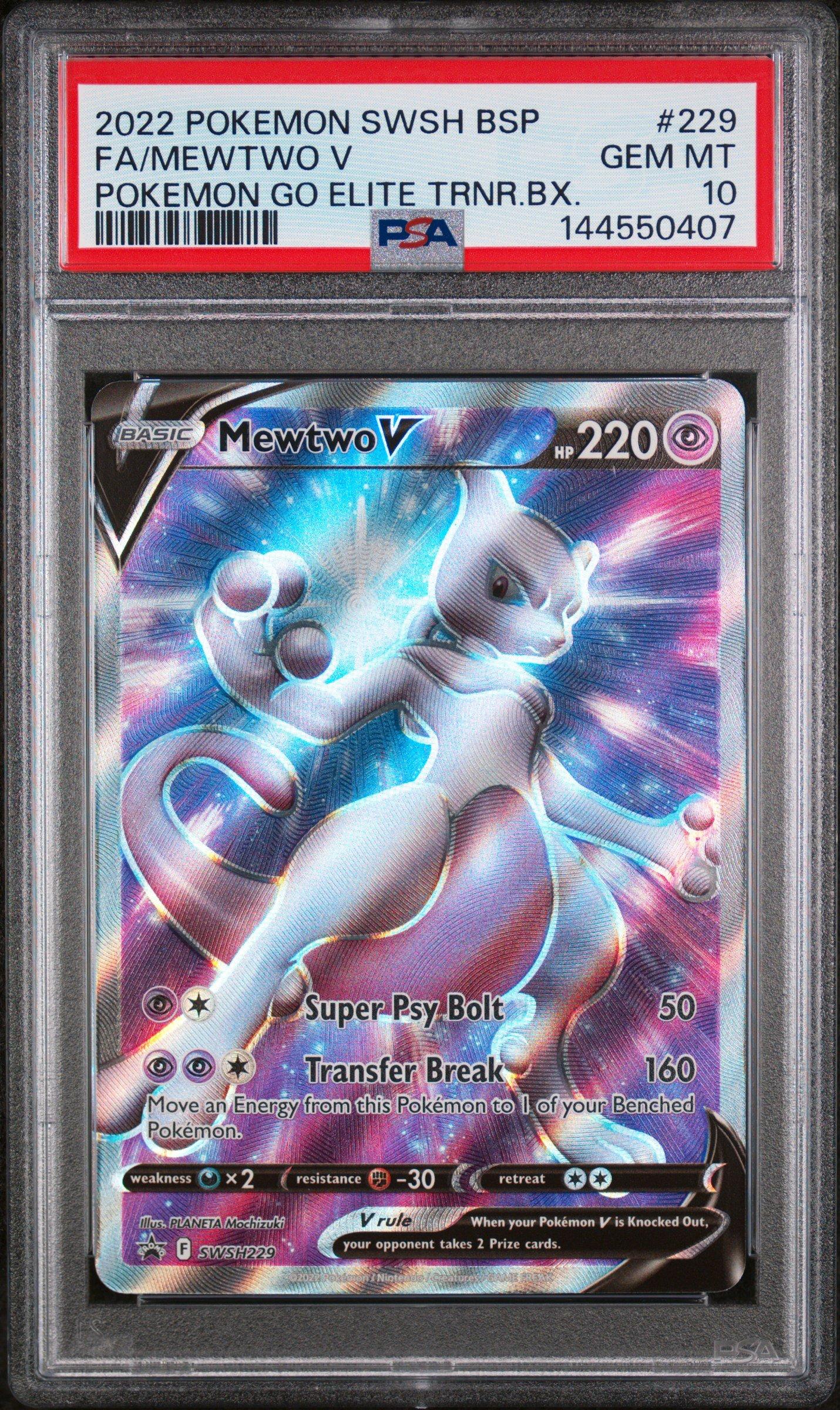 2022 Pokemon Swsh Black Star Promo 229 Full Art/mewtwo V Pokemon