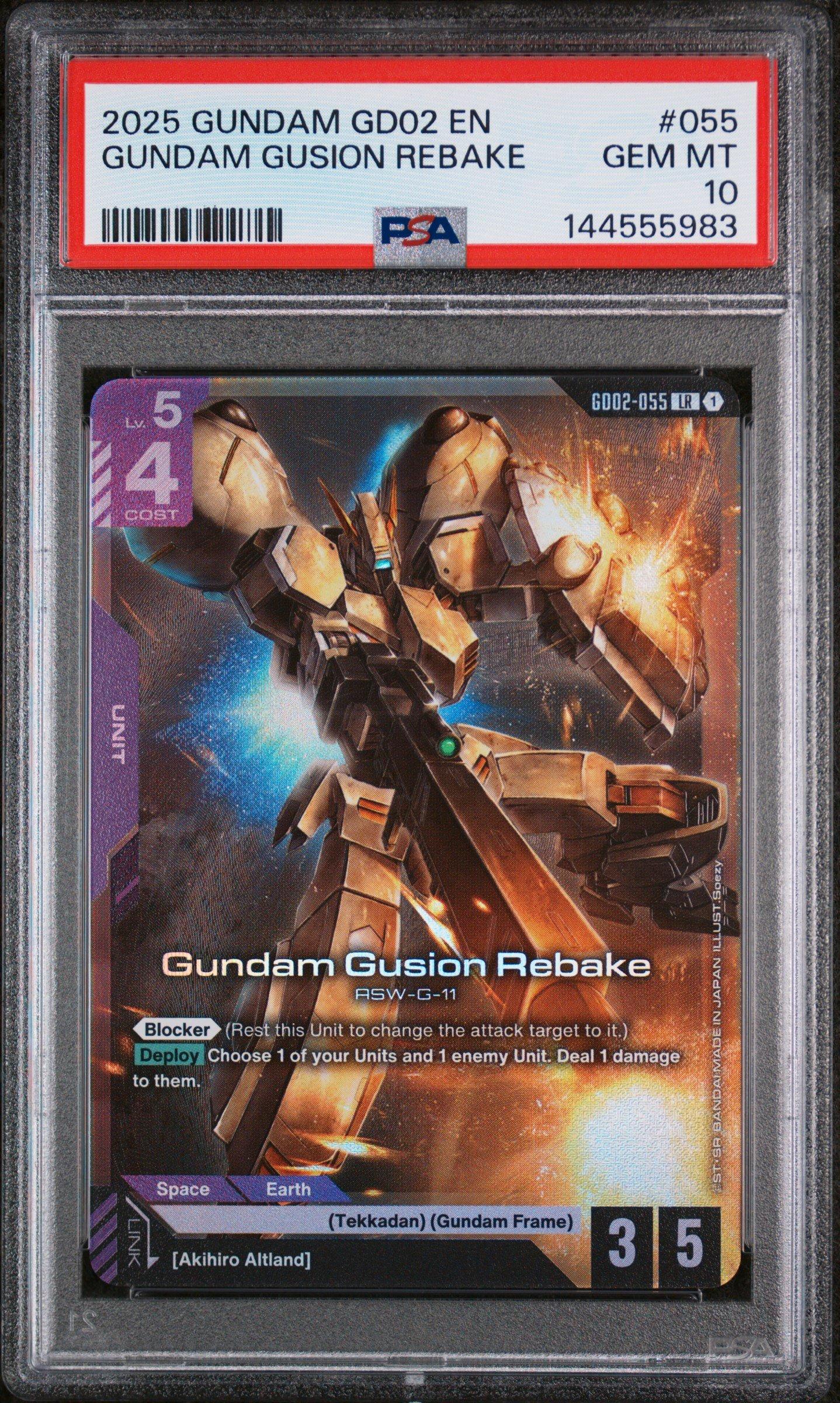 2025 Gundam Dual Impact 055 Gundam Gusion Rebake PSA 10 Graded