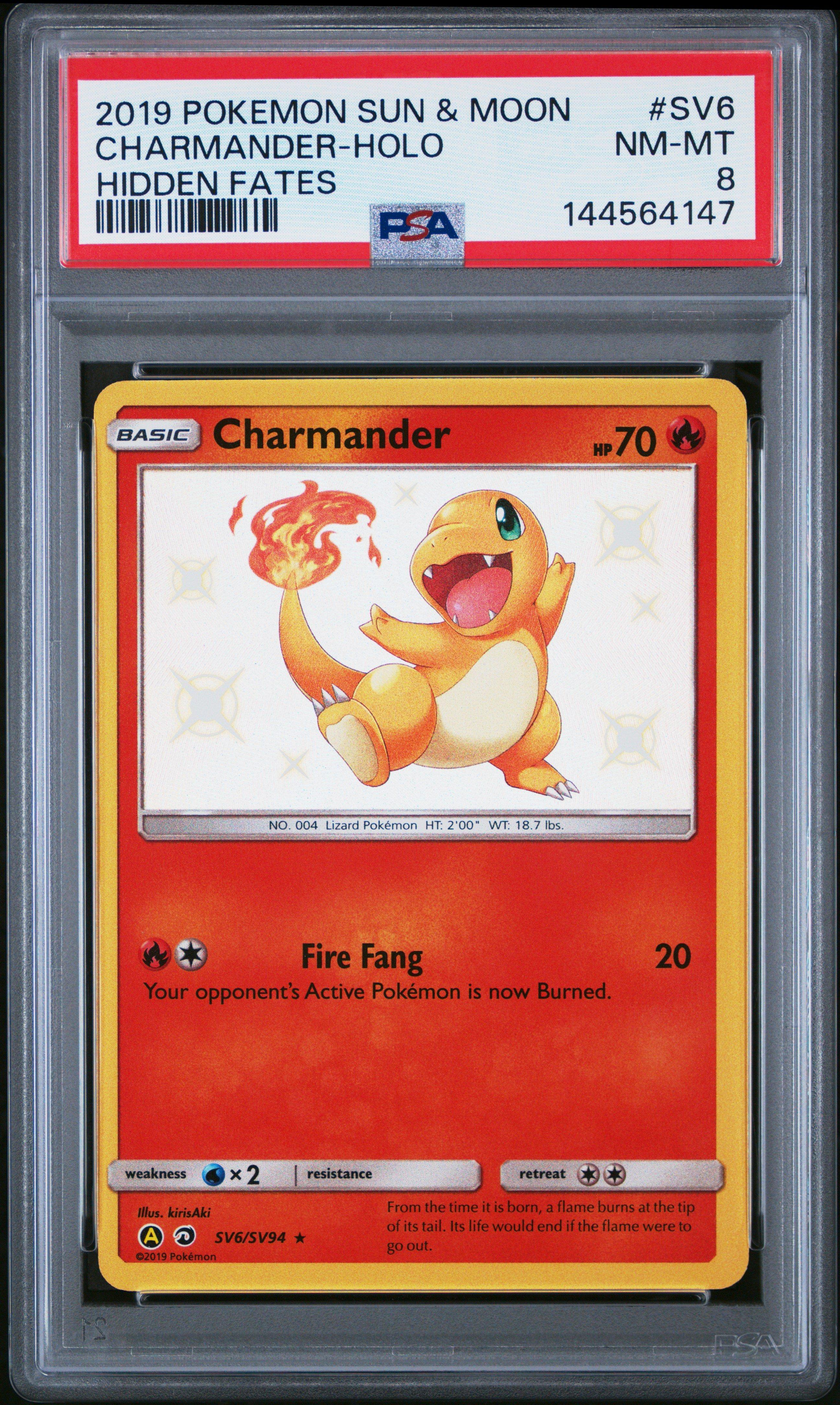 2019 Pokemon Sun & Moon Hidden Fates Sv6 Charmander-holo PSA 8 Graded Card  | GameStop