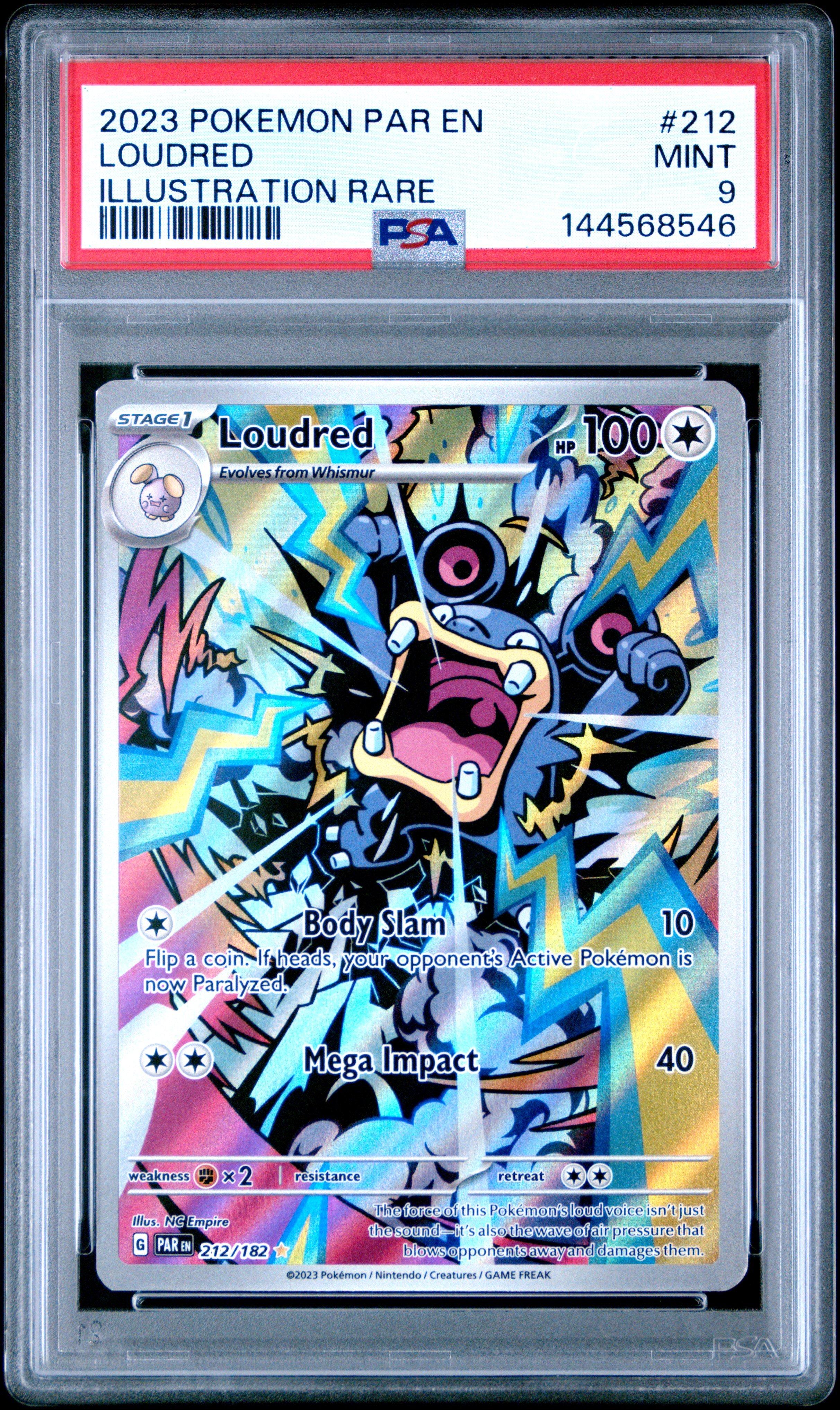 2023 Pokemon Par En-paradox Rift 212 Loudred Illustration Rare PSA 9 Graded  Card | GameStop