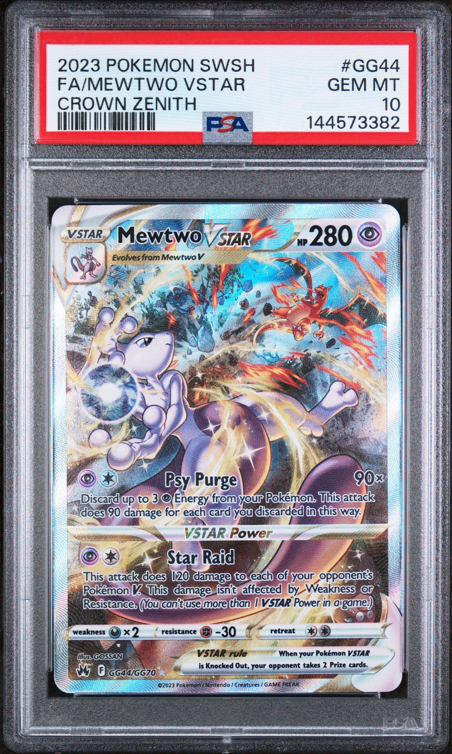 ミューツーvstar sar PSA10 2023 Pokemon Sword And Shield Crown Zenith Gg44 Full Art/mewtwo