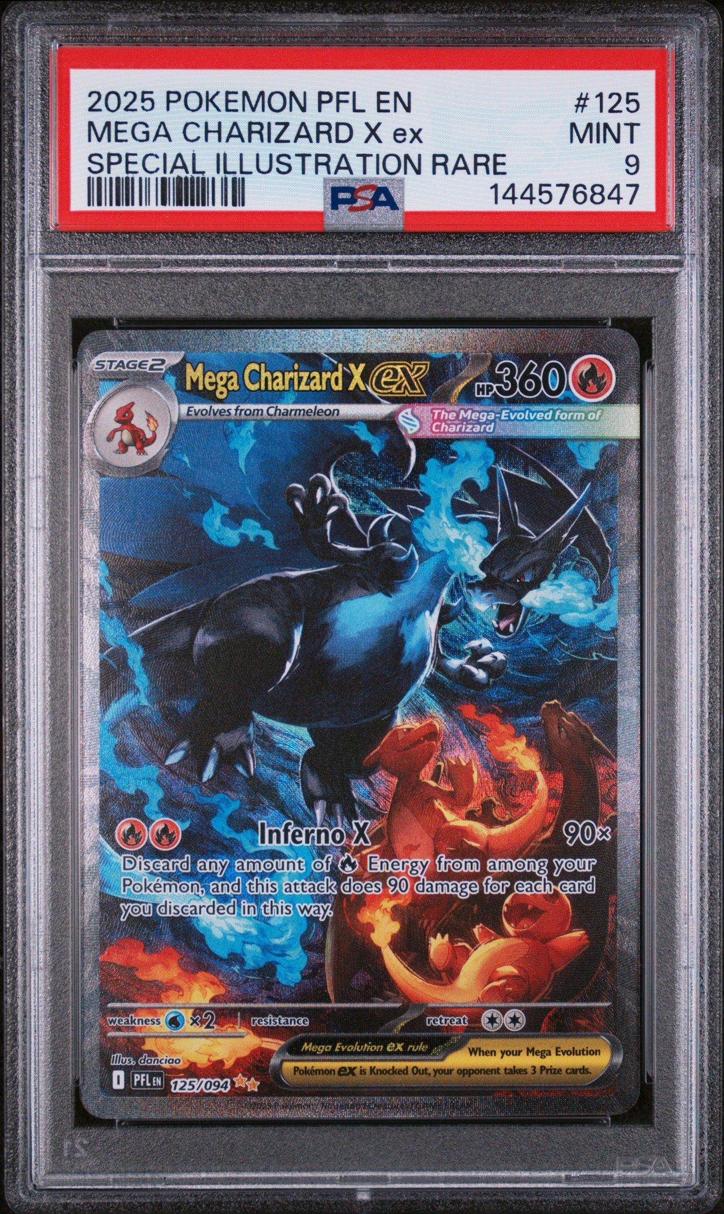 2025 Pokemon Pfl En-phantasmal Flames 125 Mega Charizard X Ex