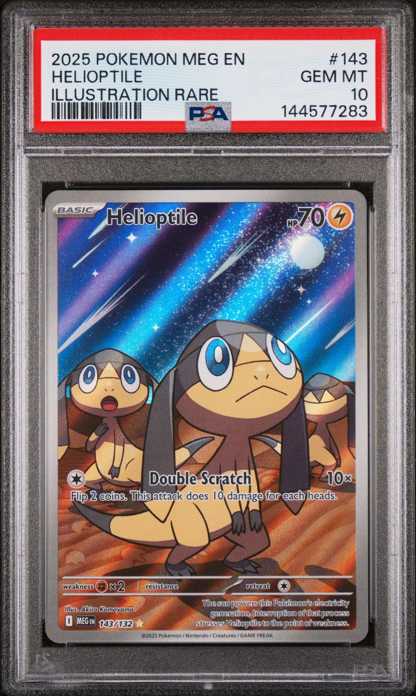 2025 Pokemon Meg En-mega Evolution 143 Helioptile Illustration Rare PSA 10  Graded Card | GameStop