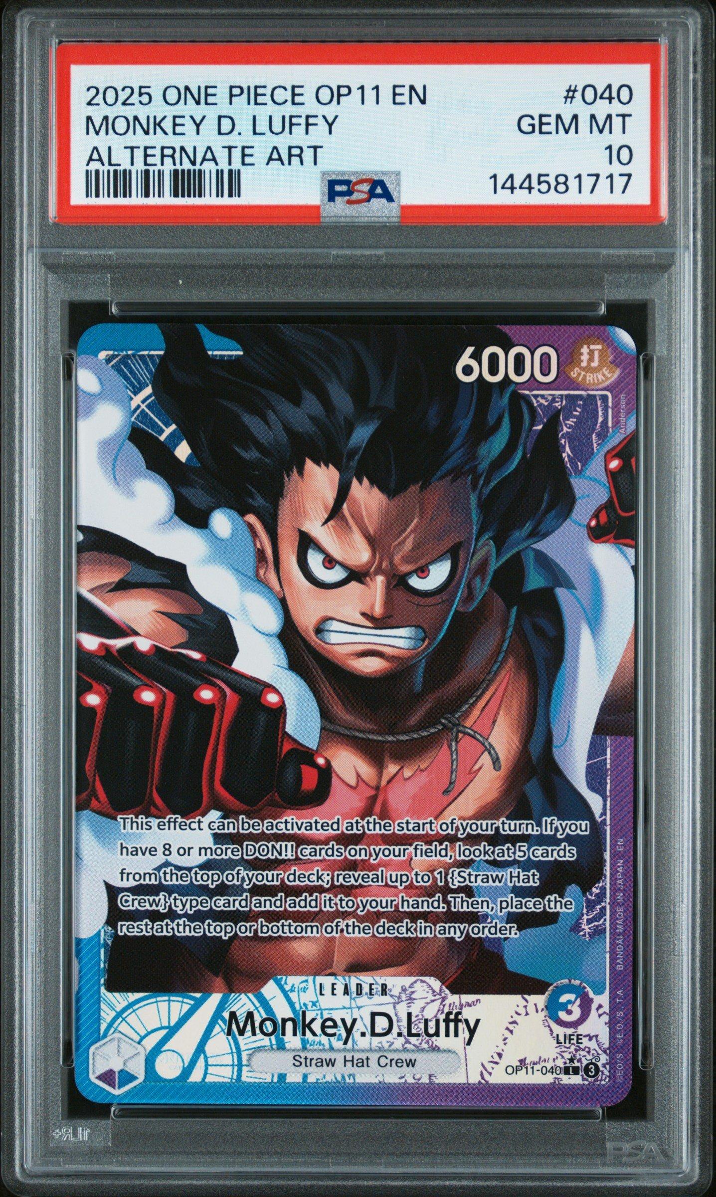 2025 One Piece Op11-a Fist Of Divine Speed 040 Monkey D. Luffy